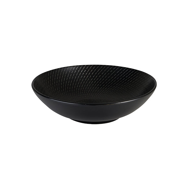 Luzerne Zen Black Swirl Round Deep Bowl (290mm Ø 80mm H 2500ml)
