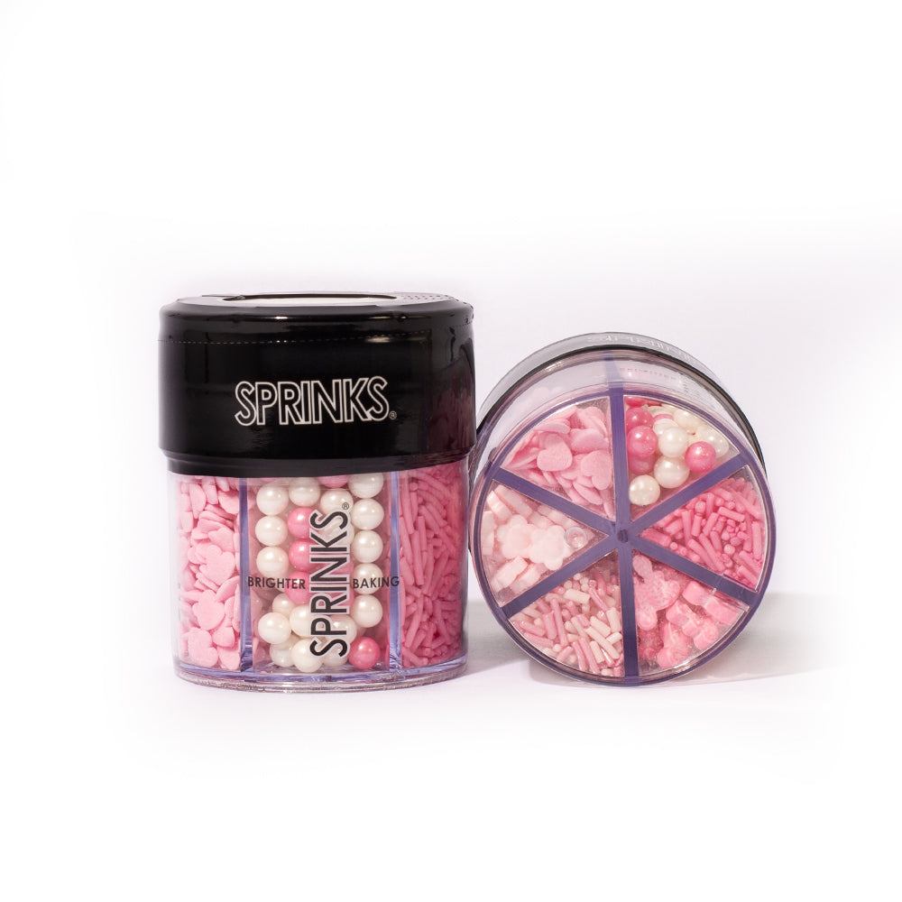 Sprinks Pink Charm 6 Cell Sprinkles 85g