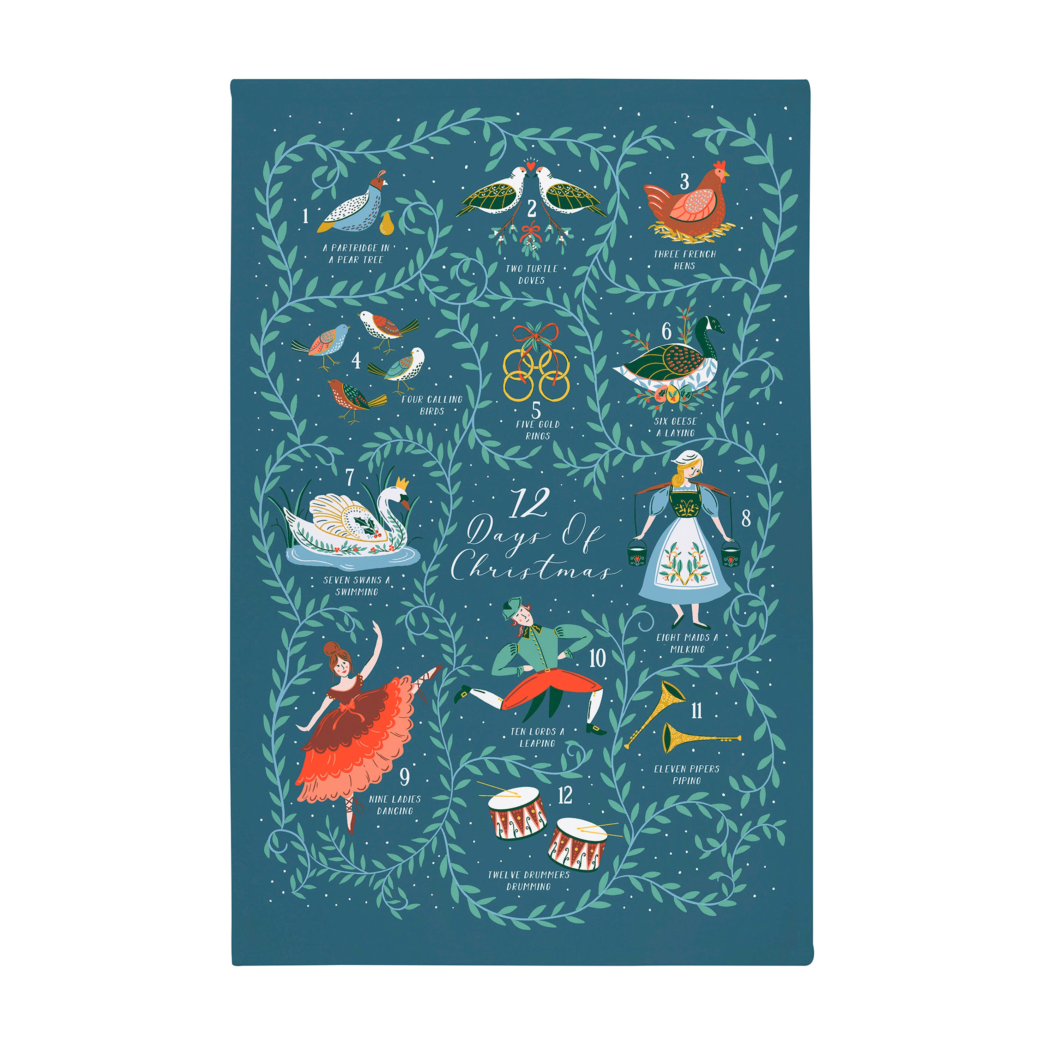 Ulster Weavers 12 Days of Christmas Tea Towel