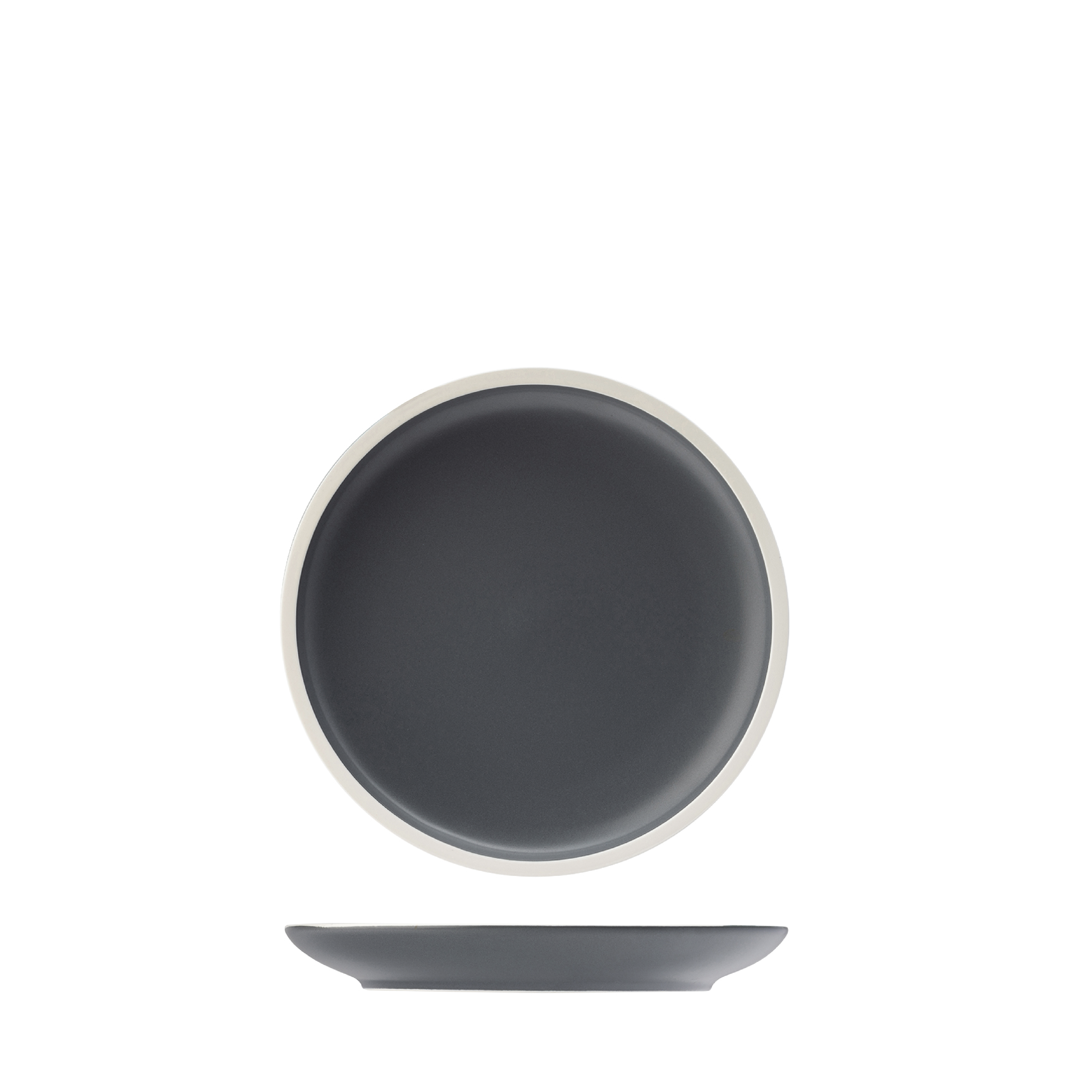 Utopia Forma Charcoal Round Coupe Plate (170mm)