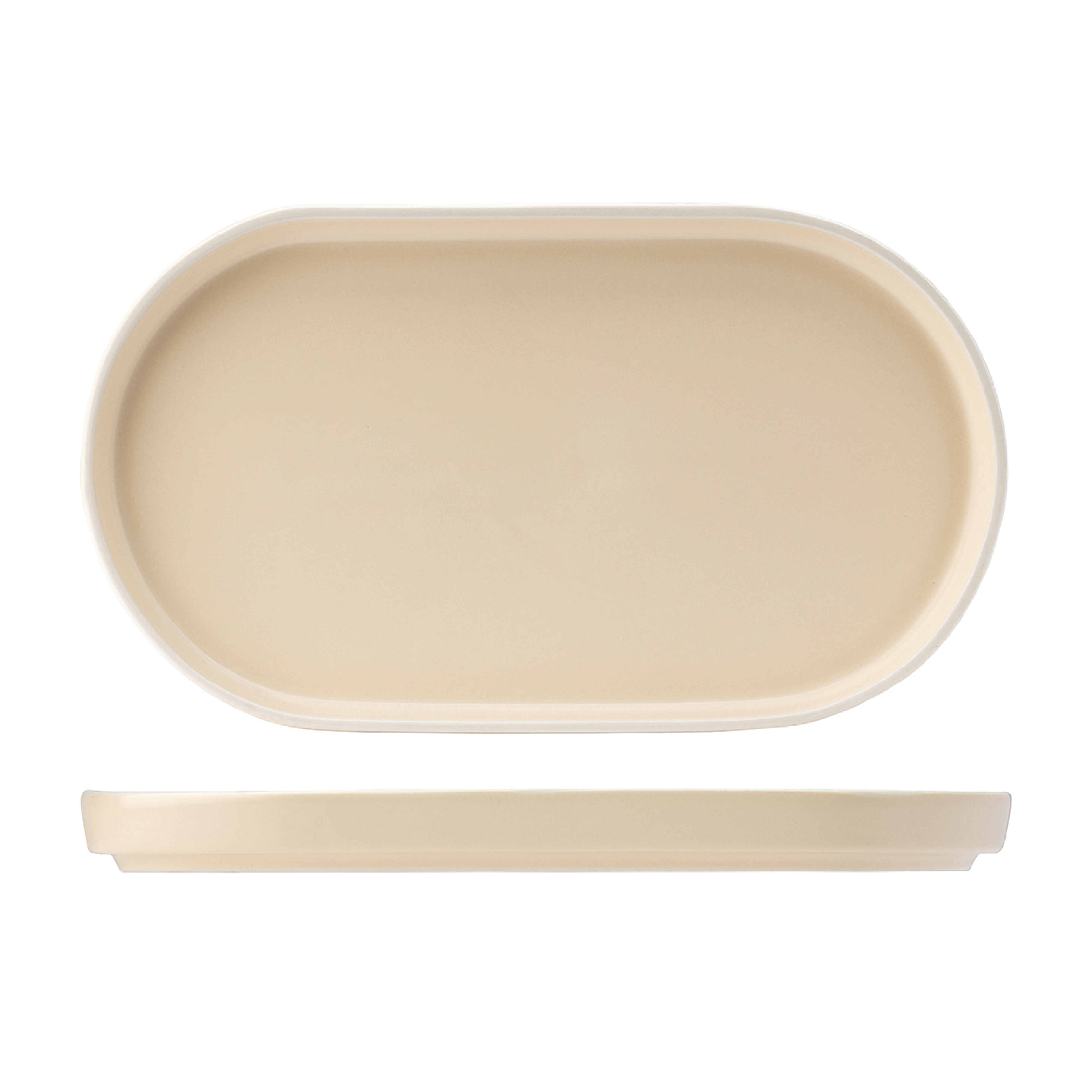 Utopia Forma Vanilla Oval Platter (310mm 175mm)