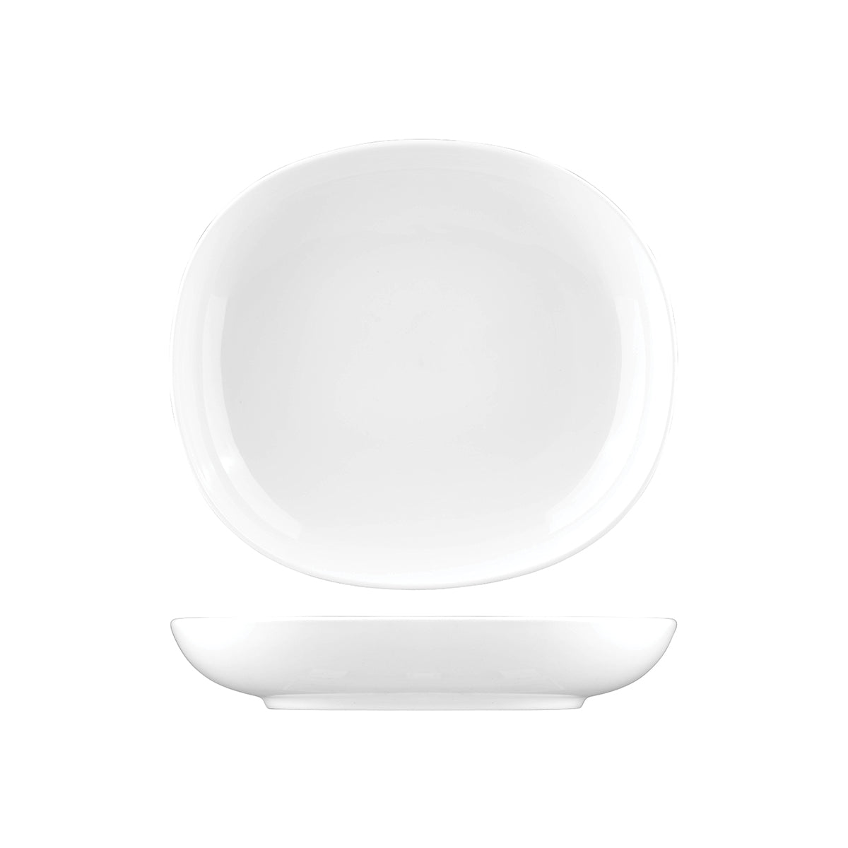 Sango Ora White Oval Flat Bowl (260x230mm)