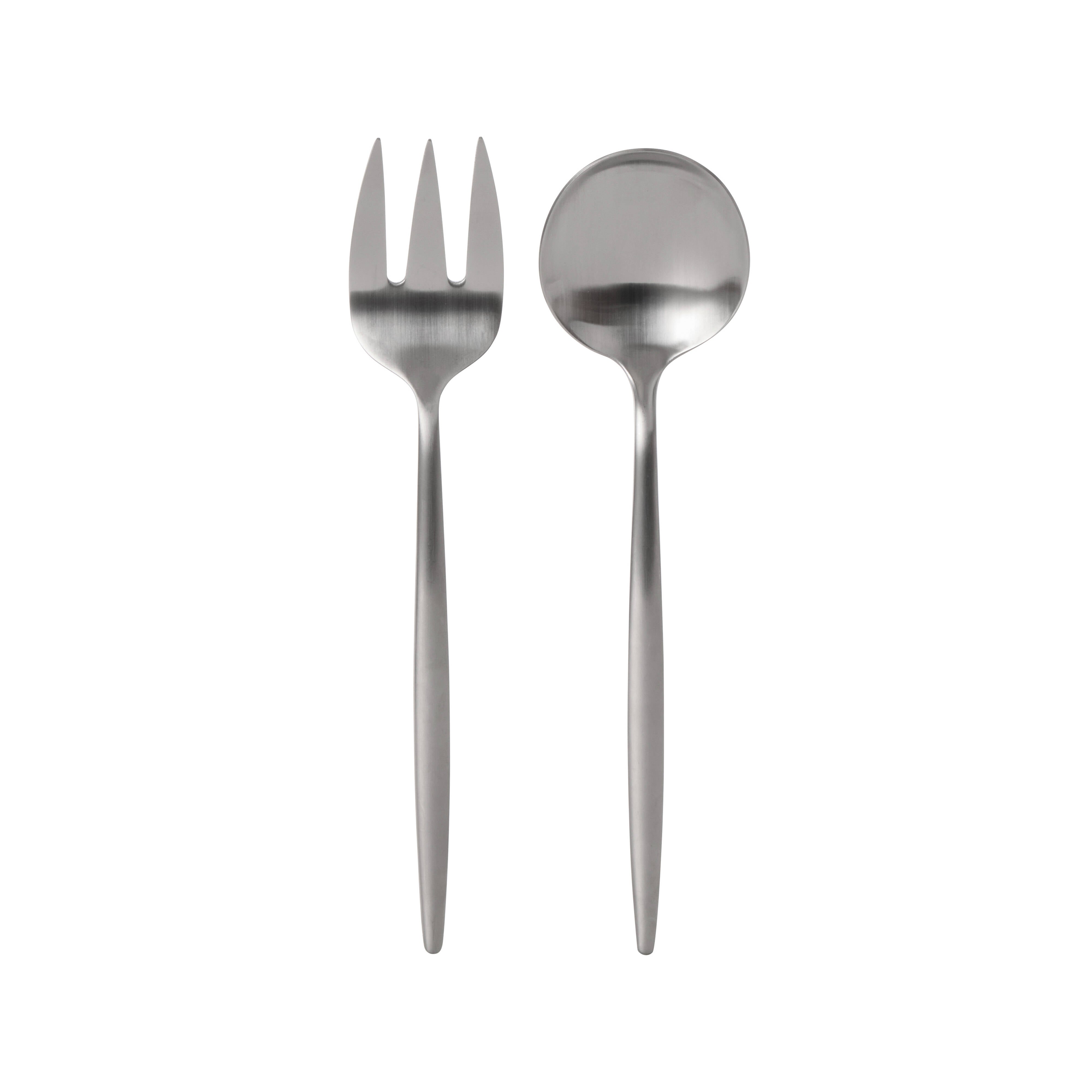 Amalfi Form Stainless Steel Serving 2 Piece Set Silver