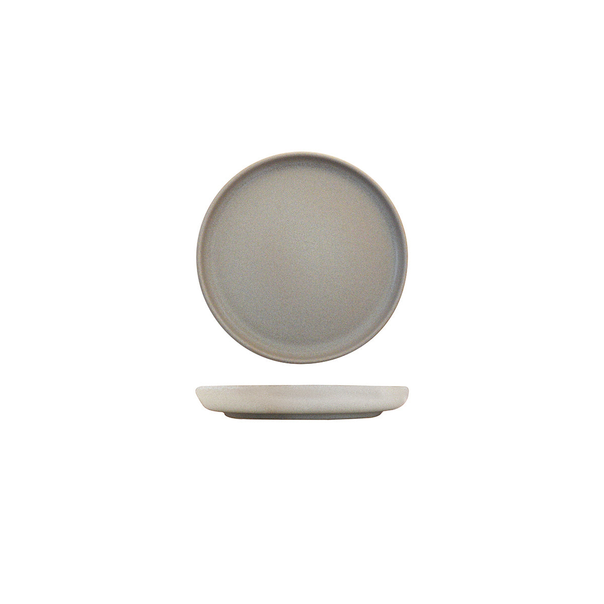Eclipse Uno Light Grey Round Walled Plate (175mm Ø)