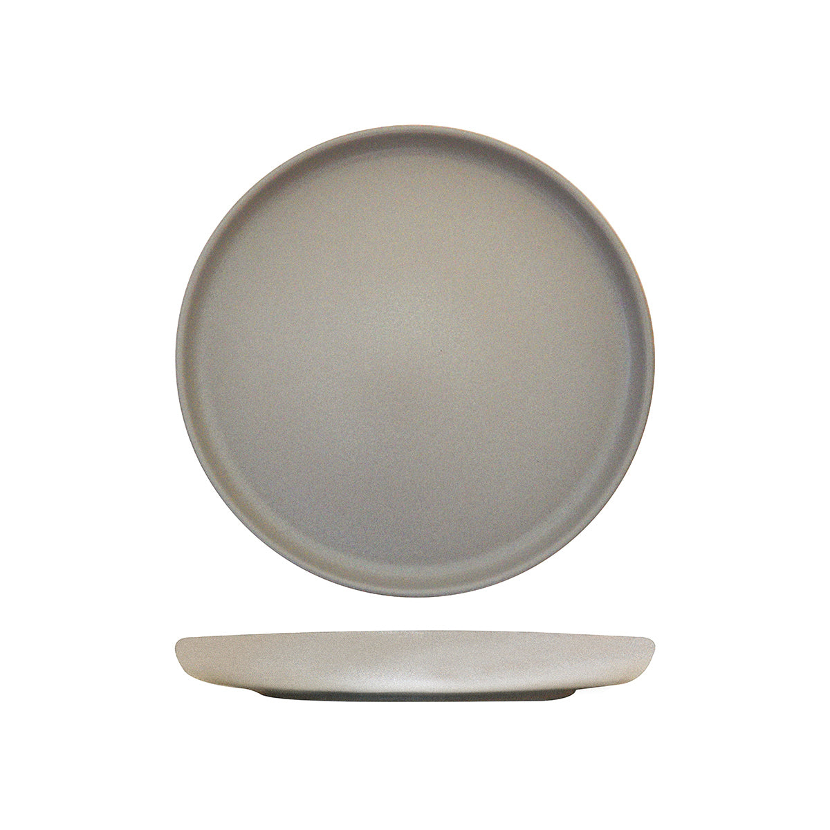 Eclipse Uno Light Grey Round Walled Plate (280mm Ø)