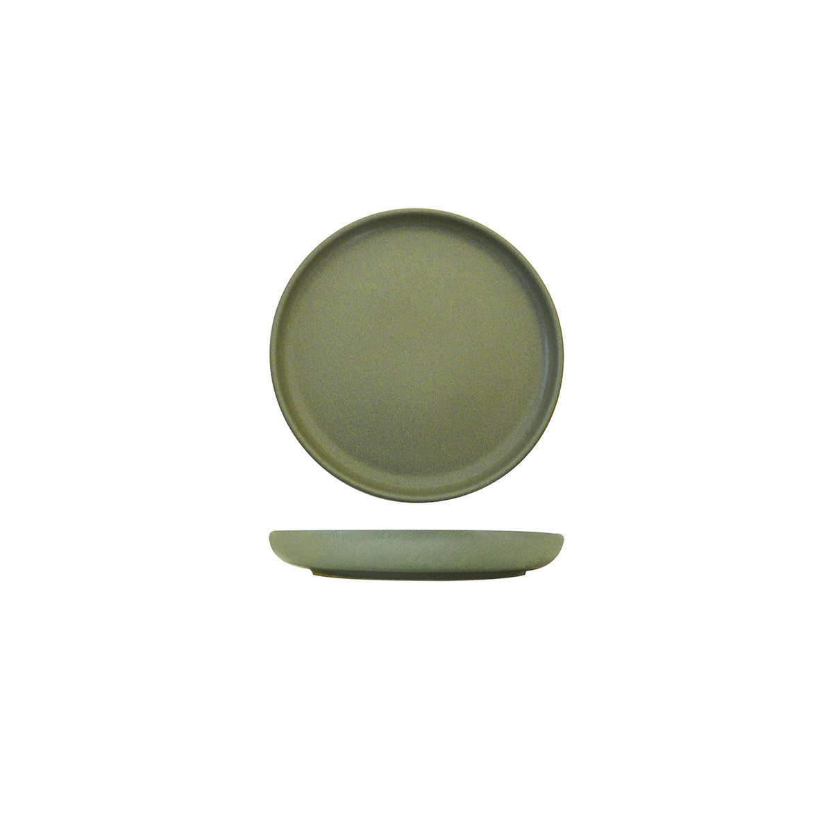 Eclipse Uno Green Round Walled Plate (175mm Ø)