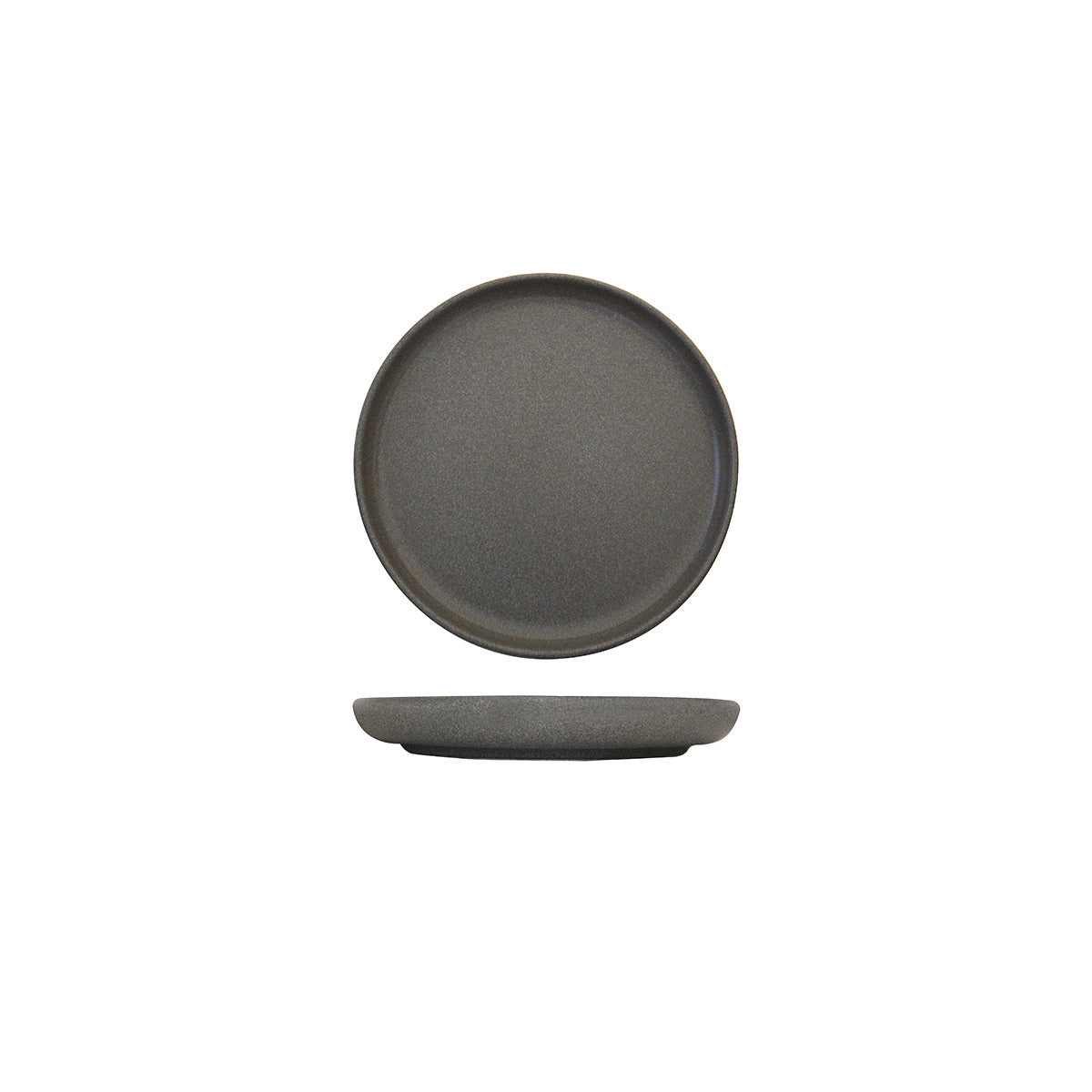 Eclipse Uno Dark Grey Round Walled Plate (175mm Ø)