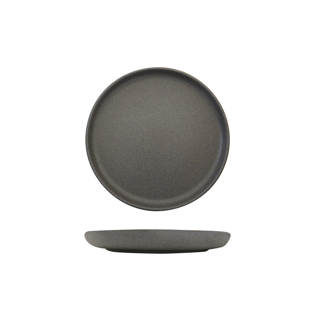 Eclipse Uno Dark Grey Round Walled Plate (220mm Ø)