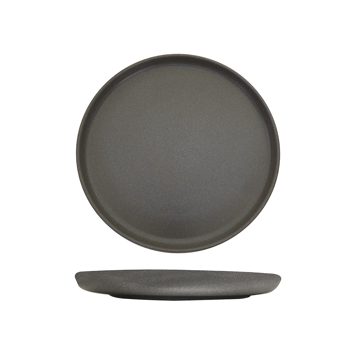 Eclipse Uno Dark Grey Round Walled Plate (280mm Ø)