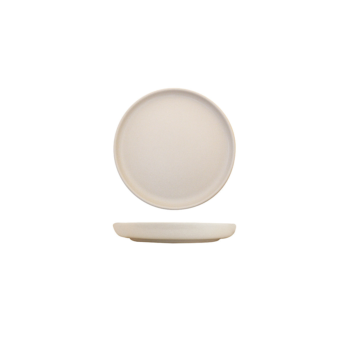 Eclipse Uno Cream Round Walled Plate (175mm Ø)