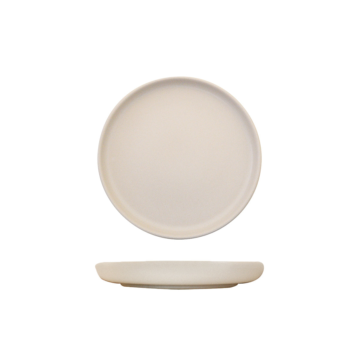 Eclipse Uno Cream Round Walled Plate (220mm Ø)