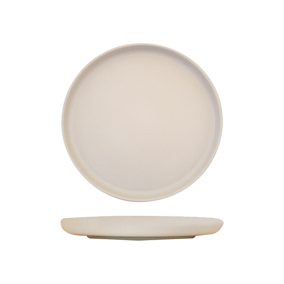 Eclipse Uno Cream Round Walled Plate (280mm Ø)