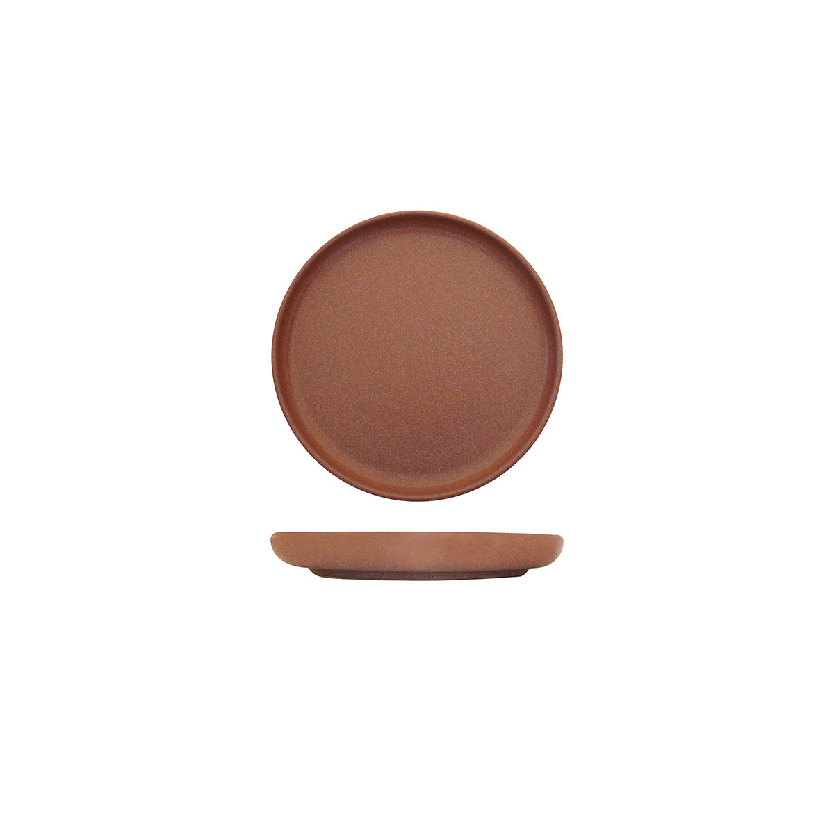 Eclipse Uno Brown Round Walled Plate (175mm Ø)