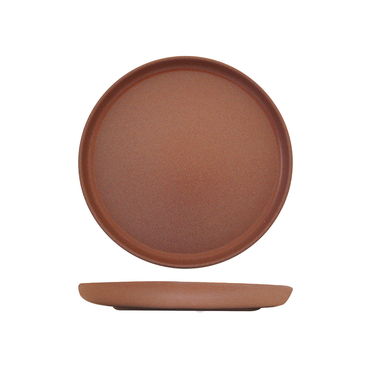 Eclipse Uno Brown Round Walled Plate (280mm Ø)