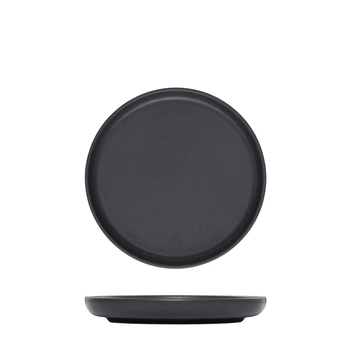 Eclipse Uno Black Round Walled Plate (175mm Ø)