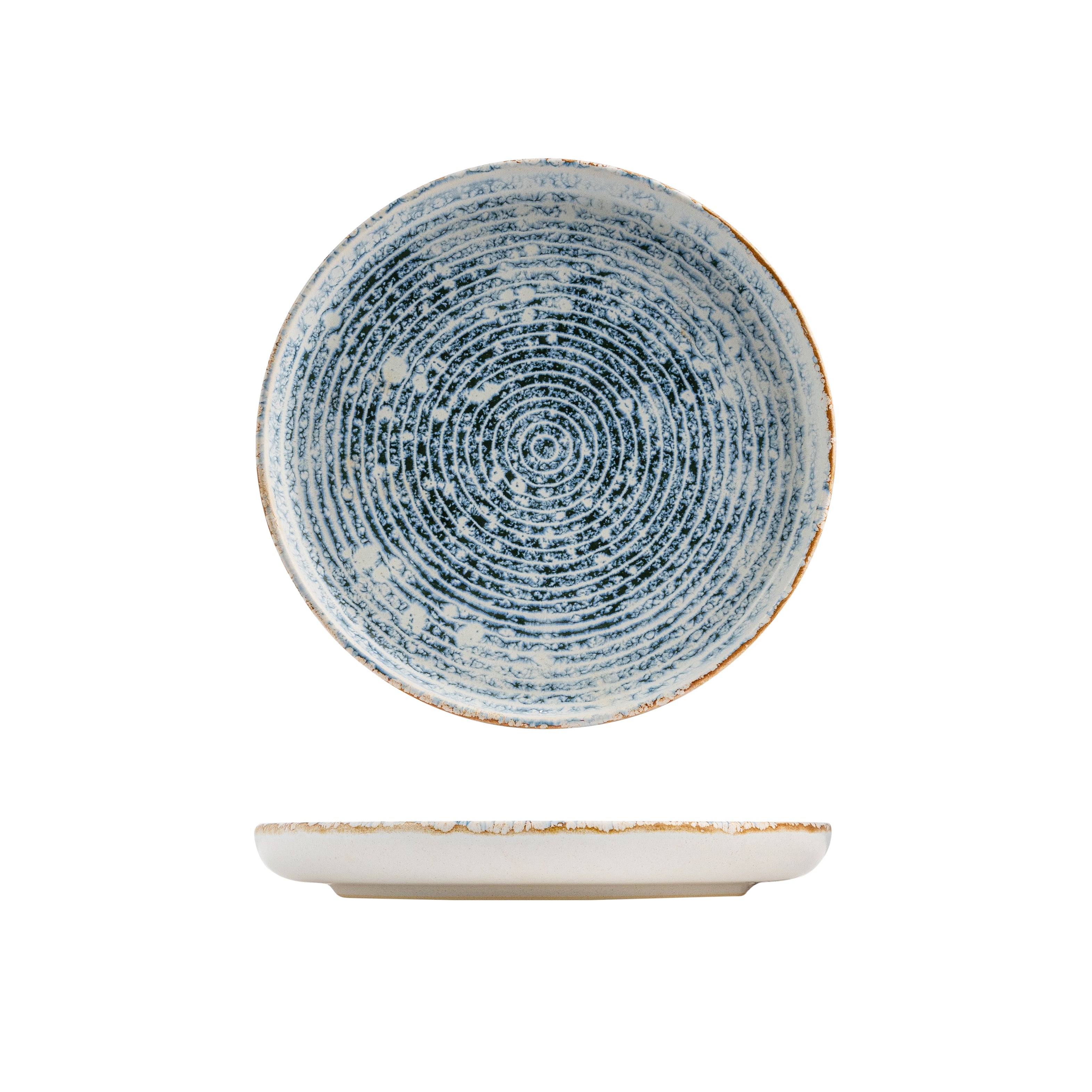 Eclipse Duo Ripple Round Walled Plate (220mm Ø)