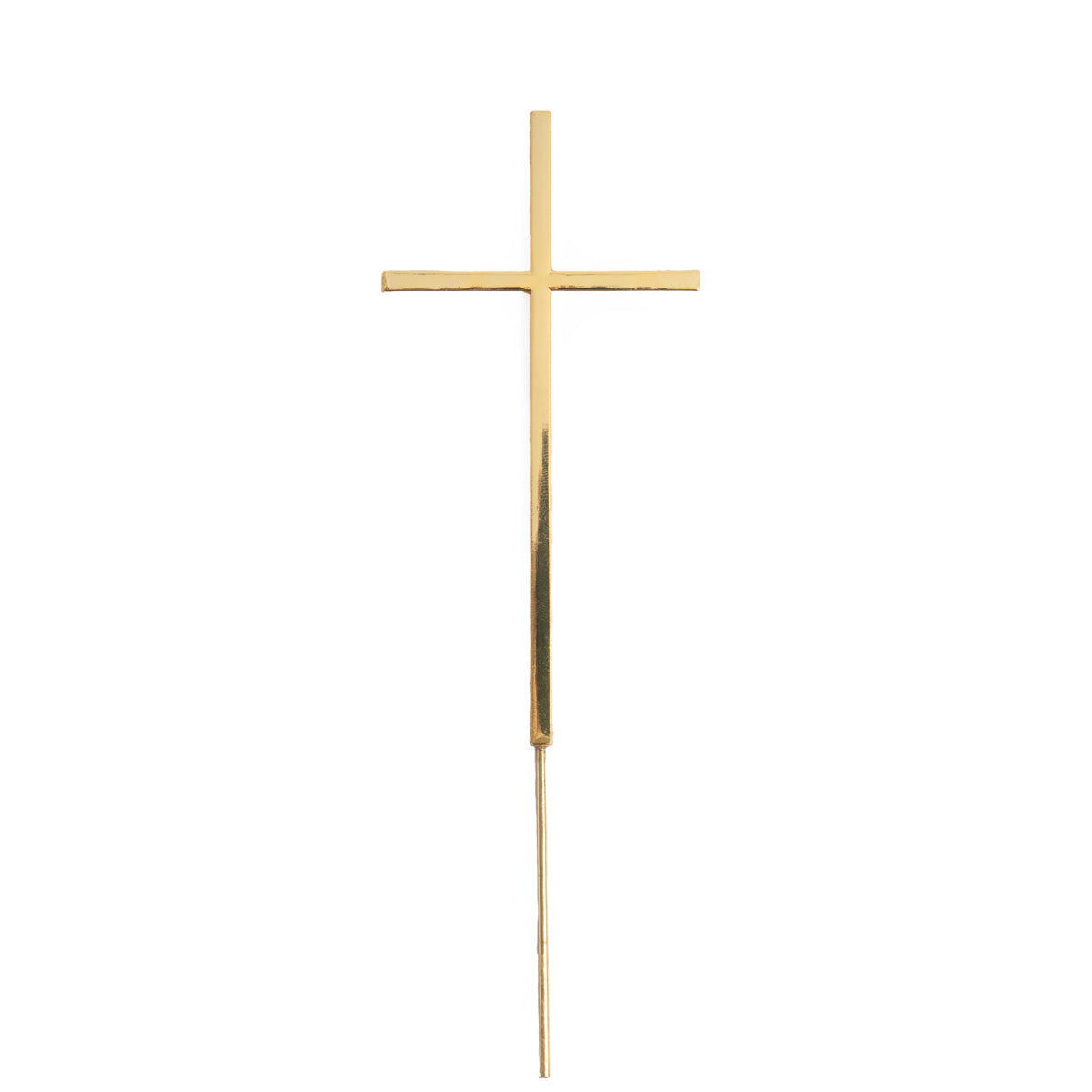 Cake & Candle Metal Cake Topper Fine Cross Gold