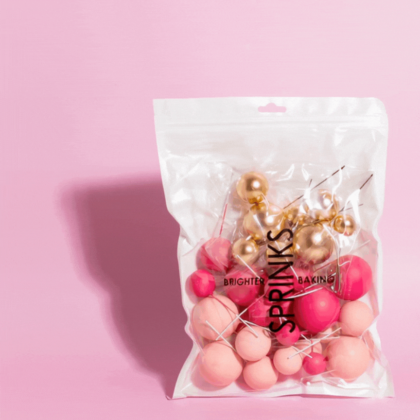 Sprinks 32 Cake Ball Toppers Pretty In Pink