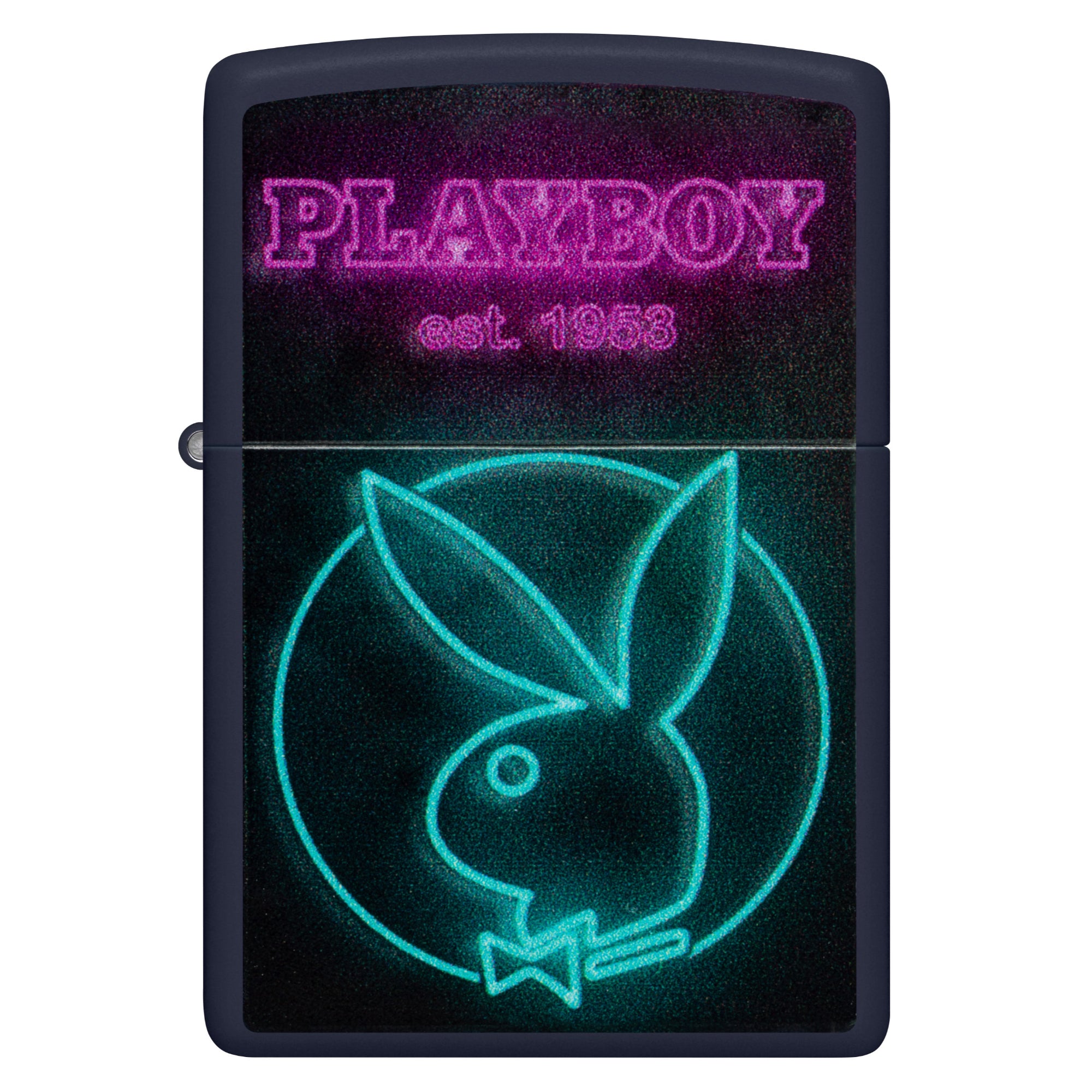 Zippo Windproof Lighter Playboy Neon - Black Matte