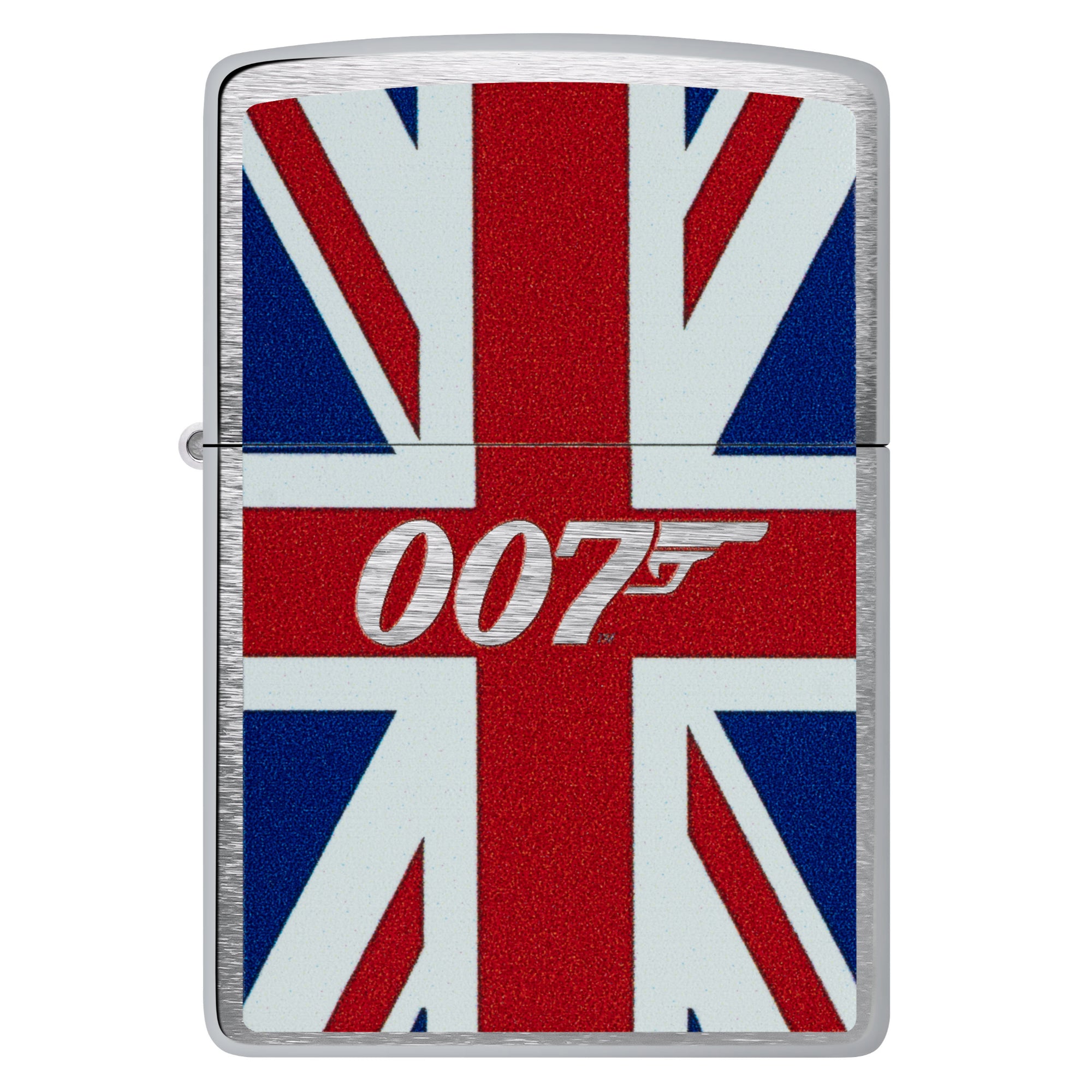 Zippo Windproof Lighter James Bond 007 Union Jack - Brushed Chrome