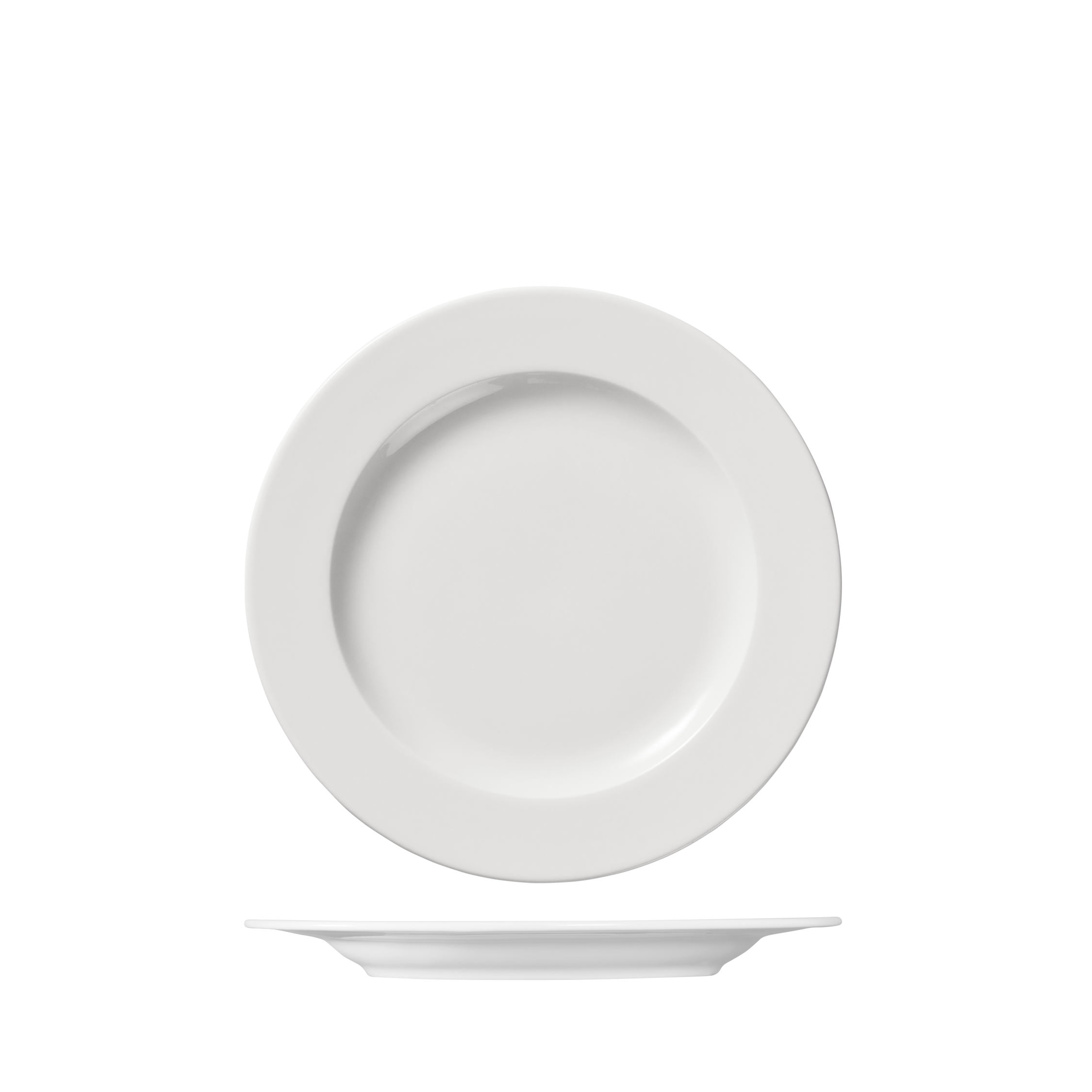 Ariane Prime Round Plate - Wide Rim (230mm - White)