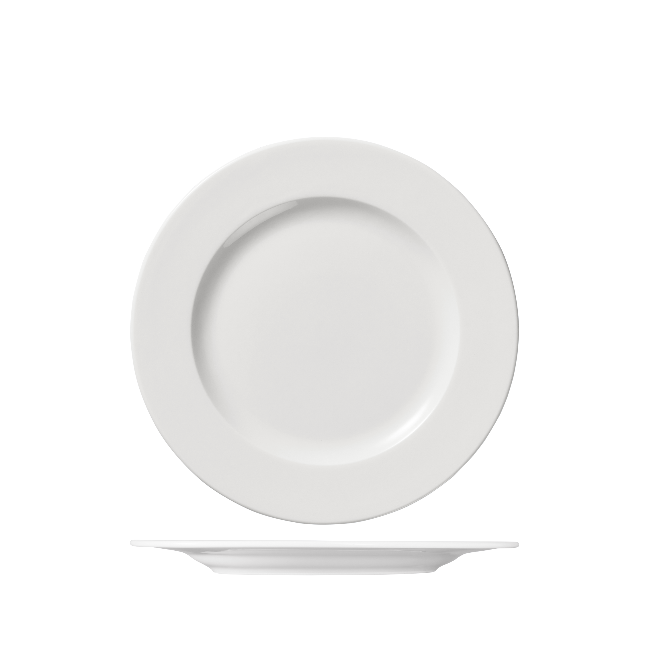 Ariane Prime Round Plate - Wide Rim (250mm - White)