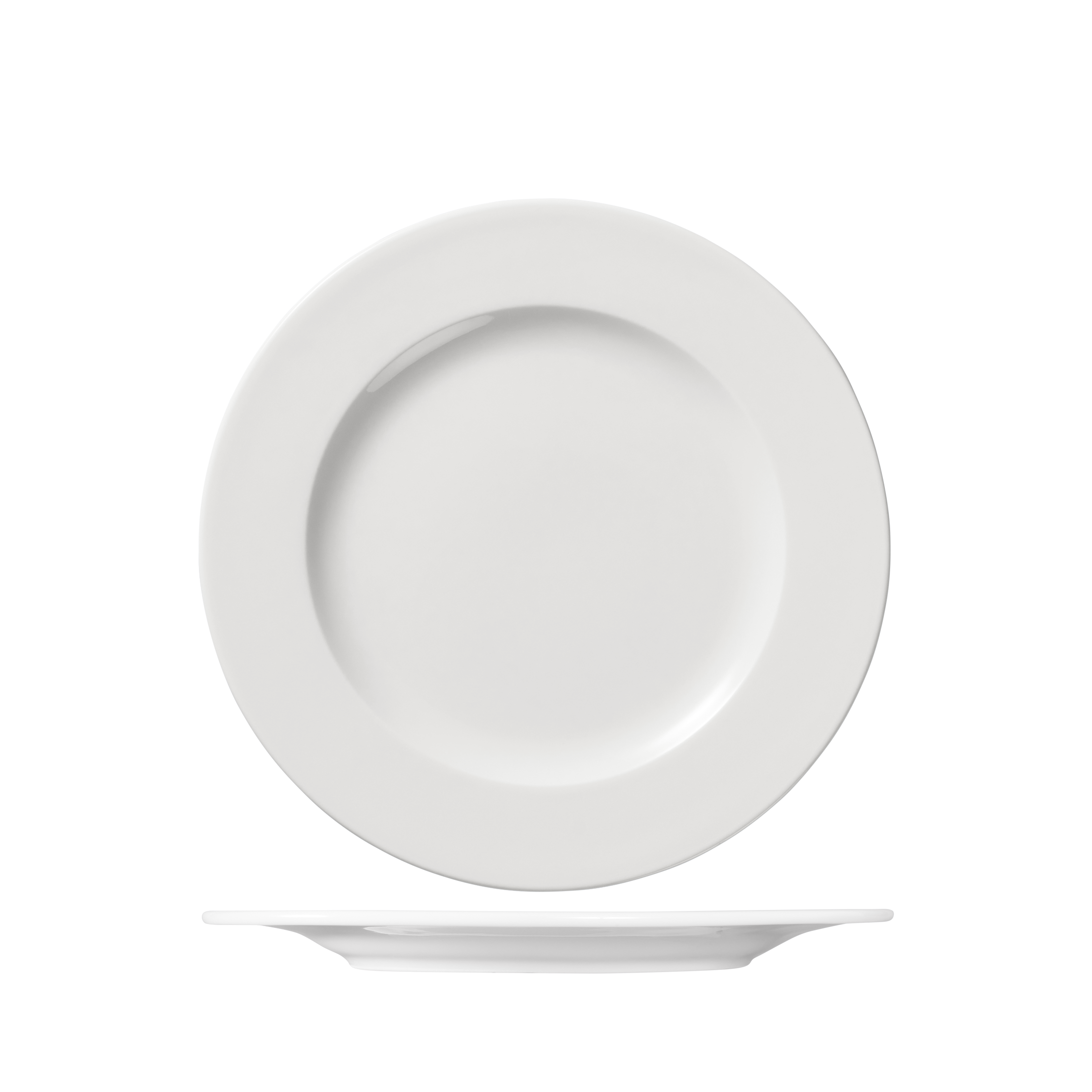 Ariane Prime Round Plate - Wide Rim (270mm - White)