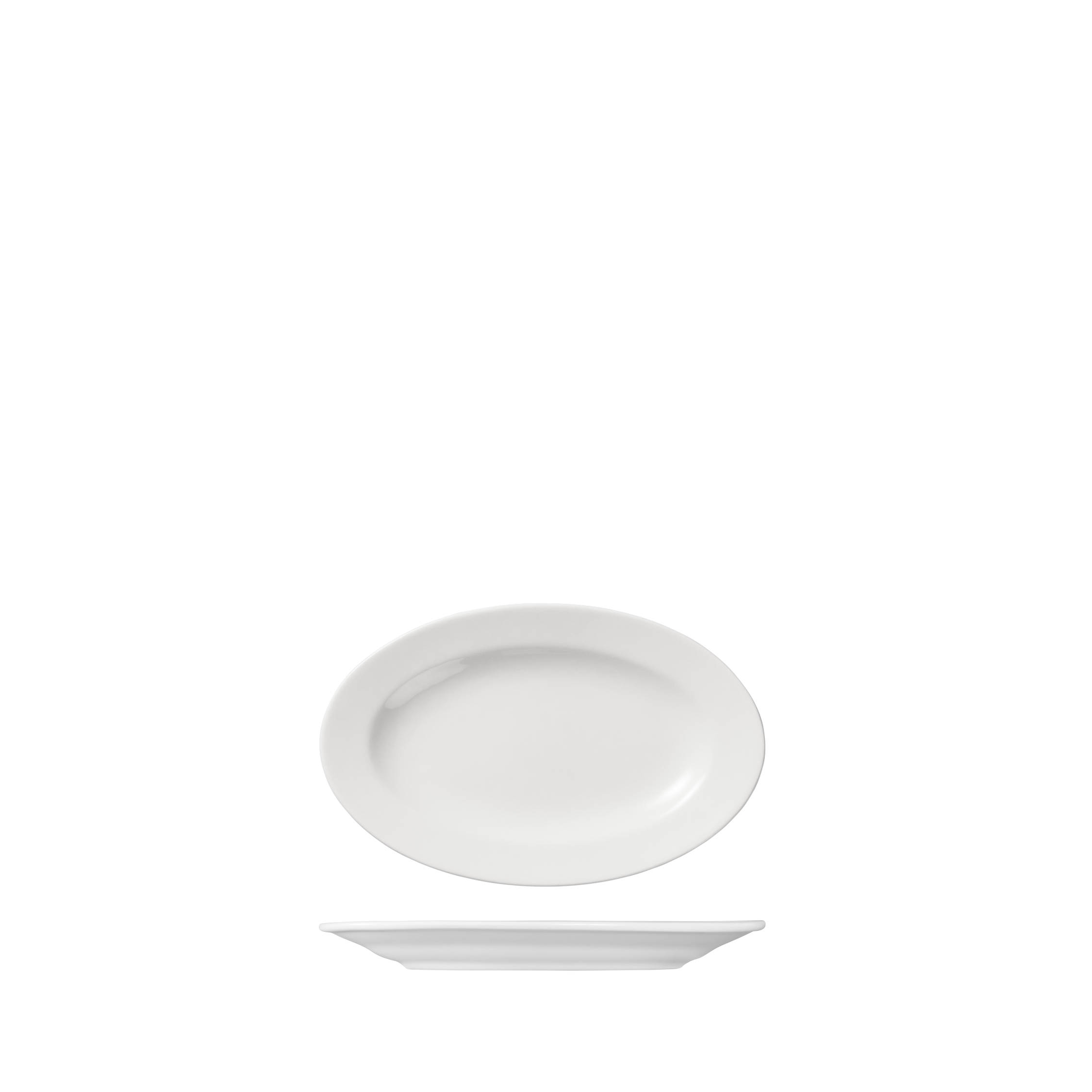Ariane Prime Oval Plate - Wide Rim (170mm - White)
