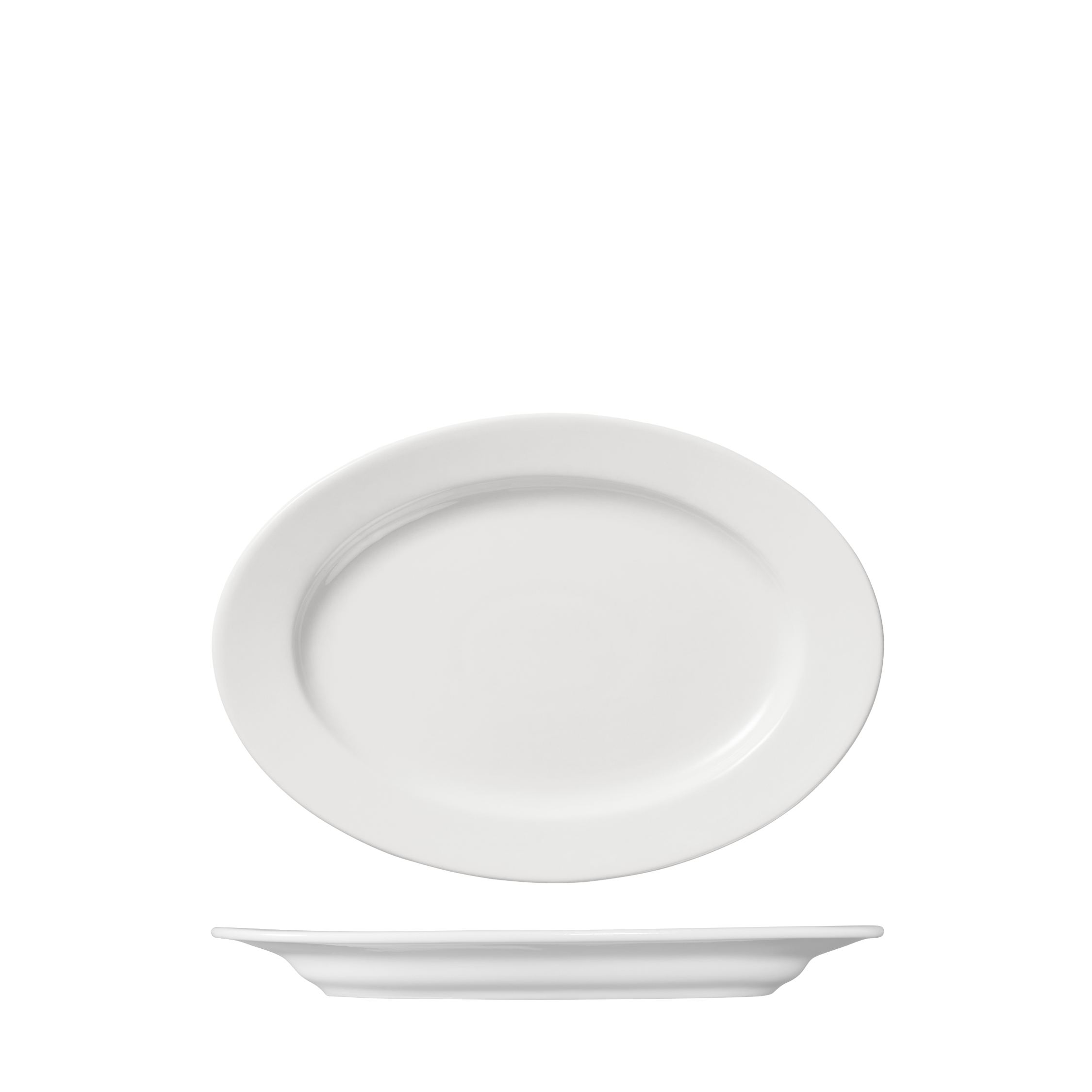 Ariane Prime Oval Plate - Wide Rim (260mm - White)