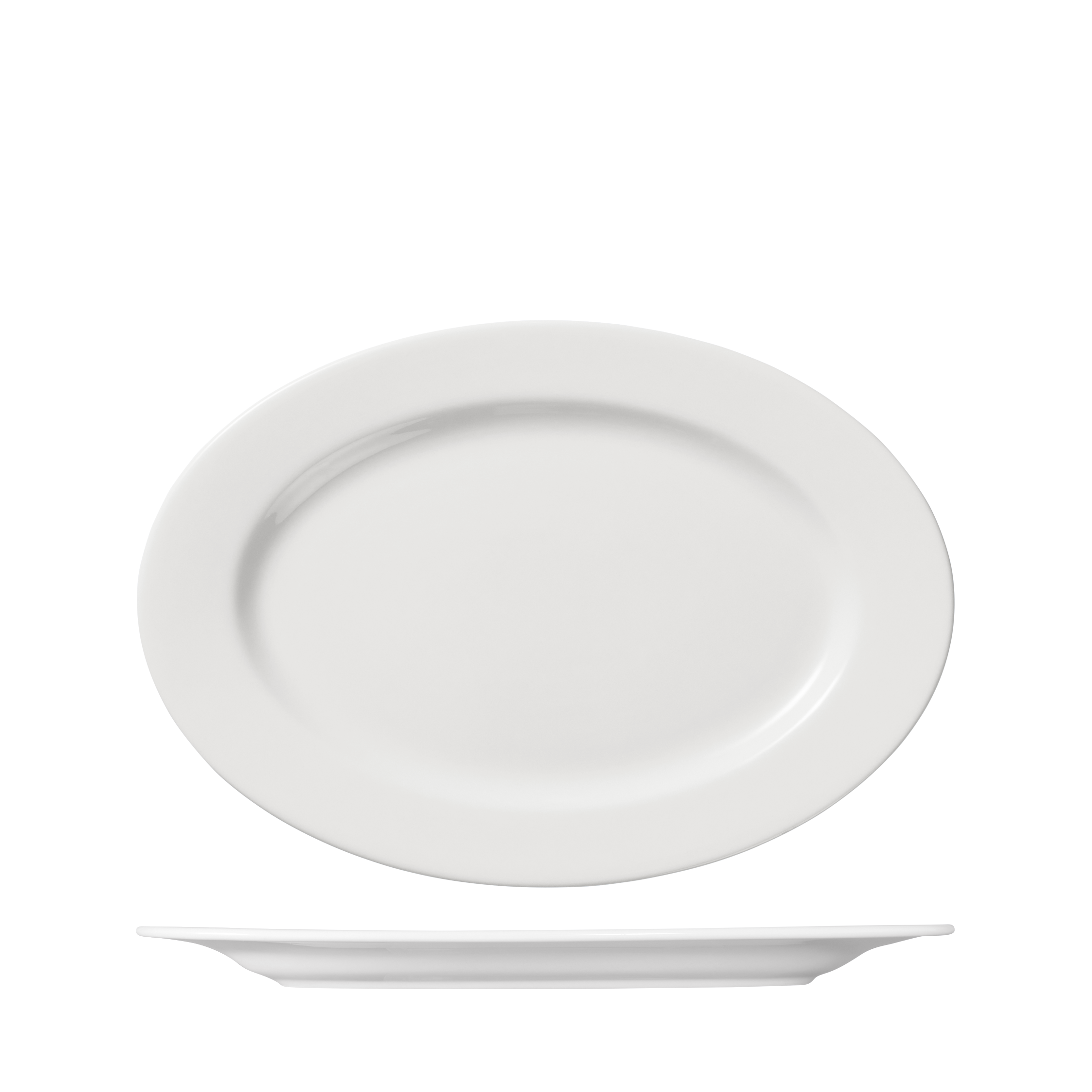 Ariane Prime Oval Plate - Wide Rim (320mm - White)