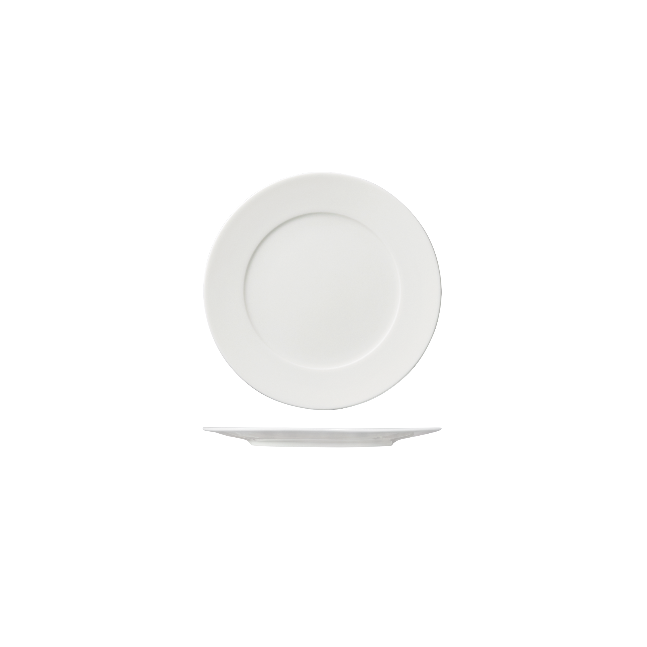Ariane Serenity Round Plate - Flat Wide Rim (160mm - White)