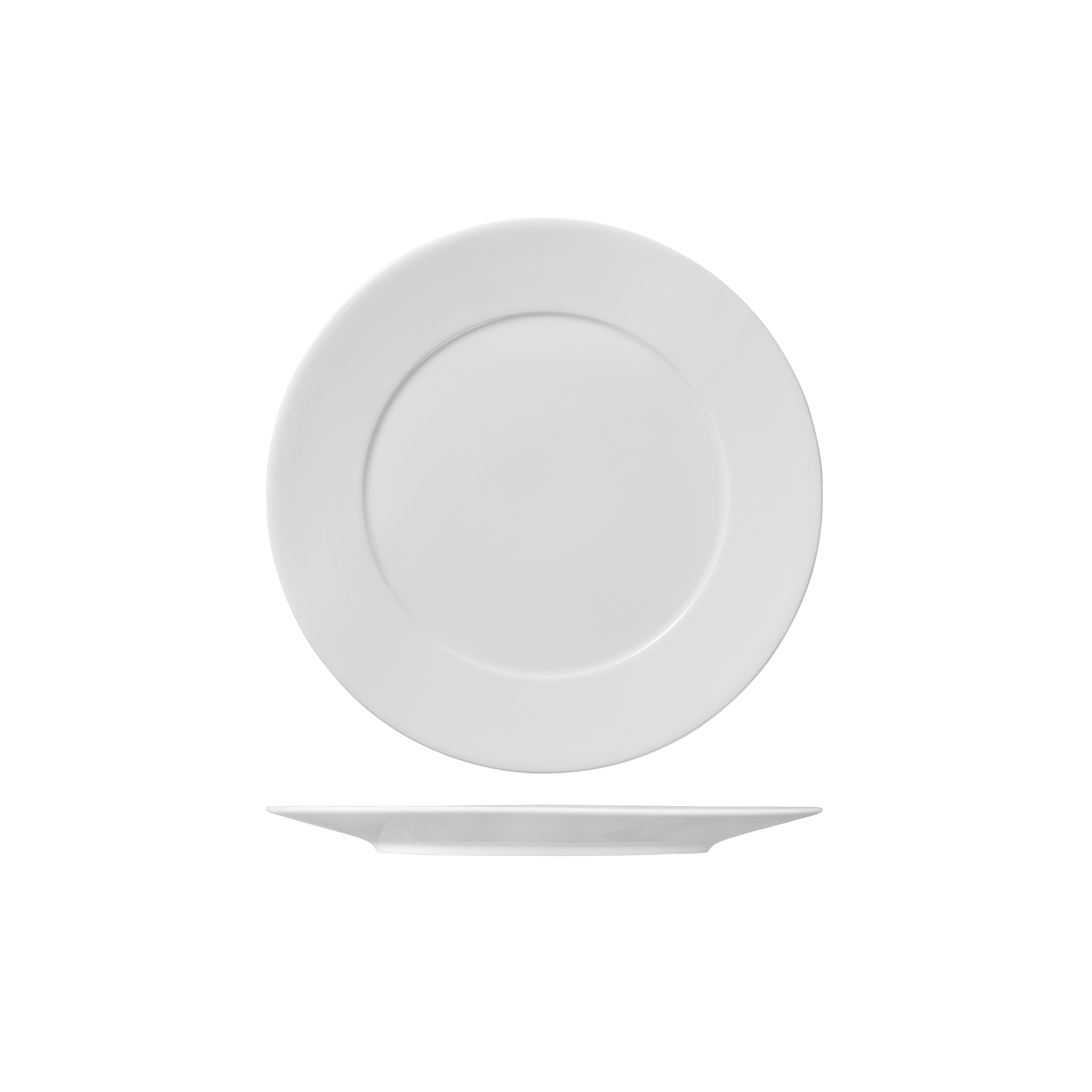 Ariane Serenity Round Plate - Flat Wide Rim (220mm - White)