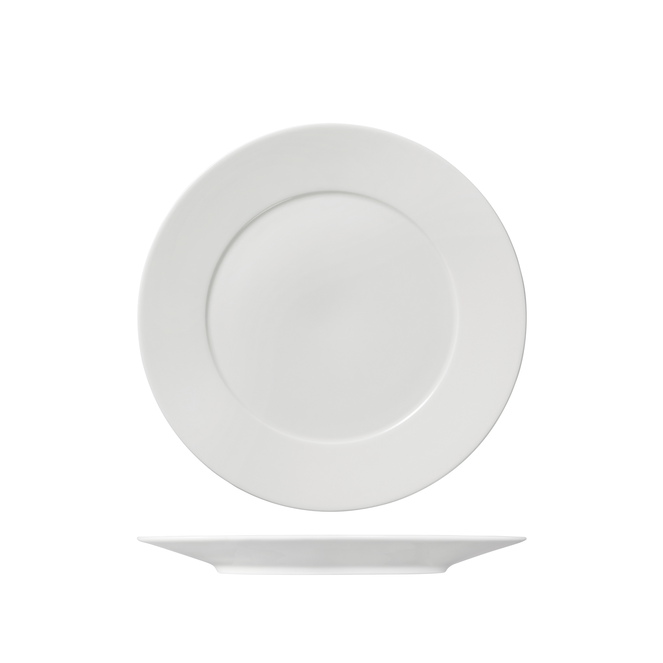 Ariane Serenity Round Plate - Flat Wide Rim (250mm - White)