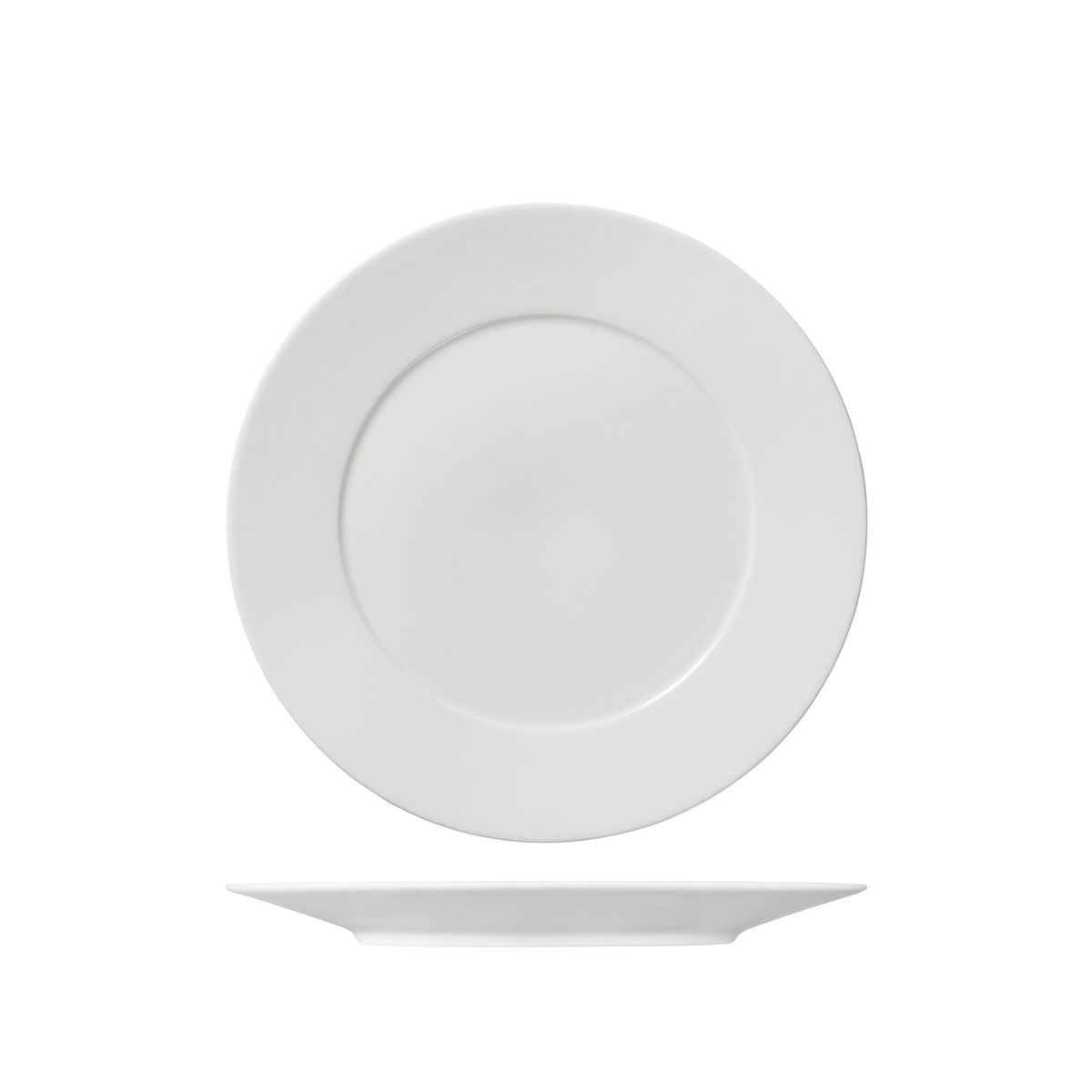 Ariane Serenity Round Plate - Flat Wide Rim (250mm - White)
