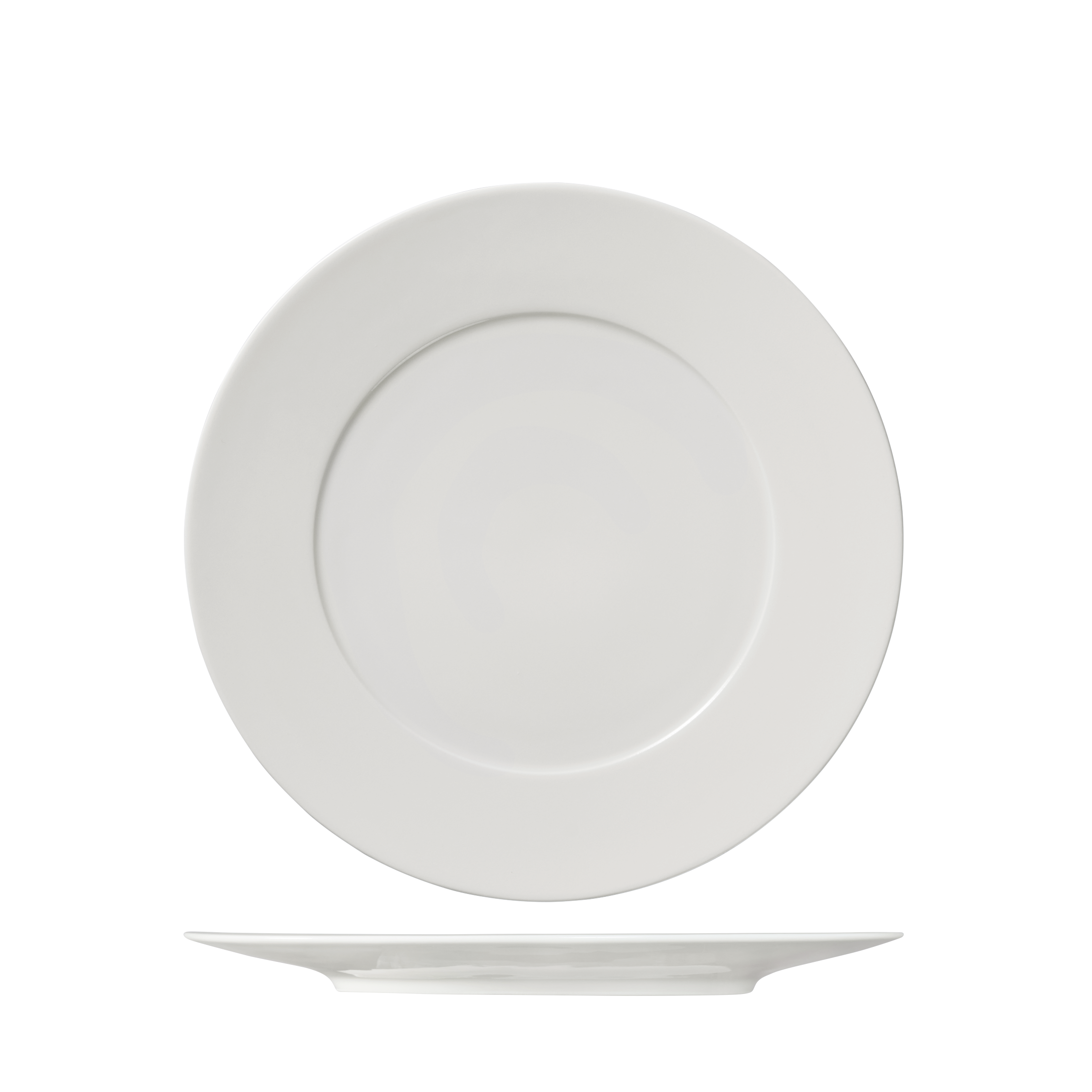 Ariane Serenity Round Plate - Flat Wide Rim (280mm - White)