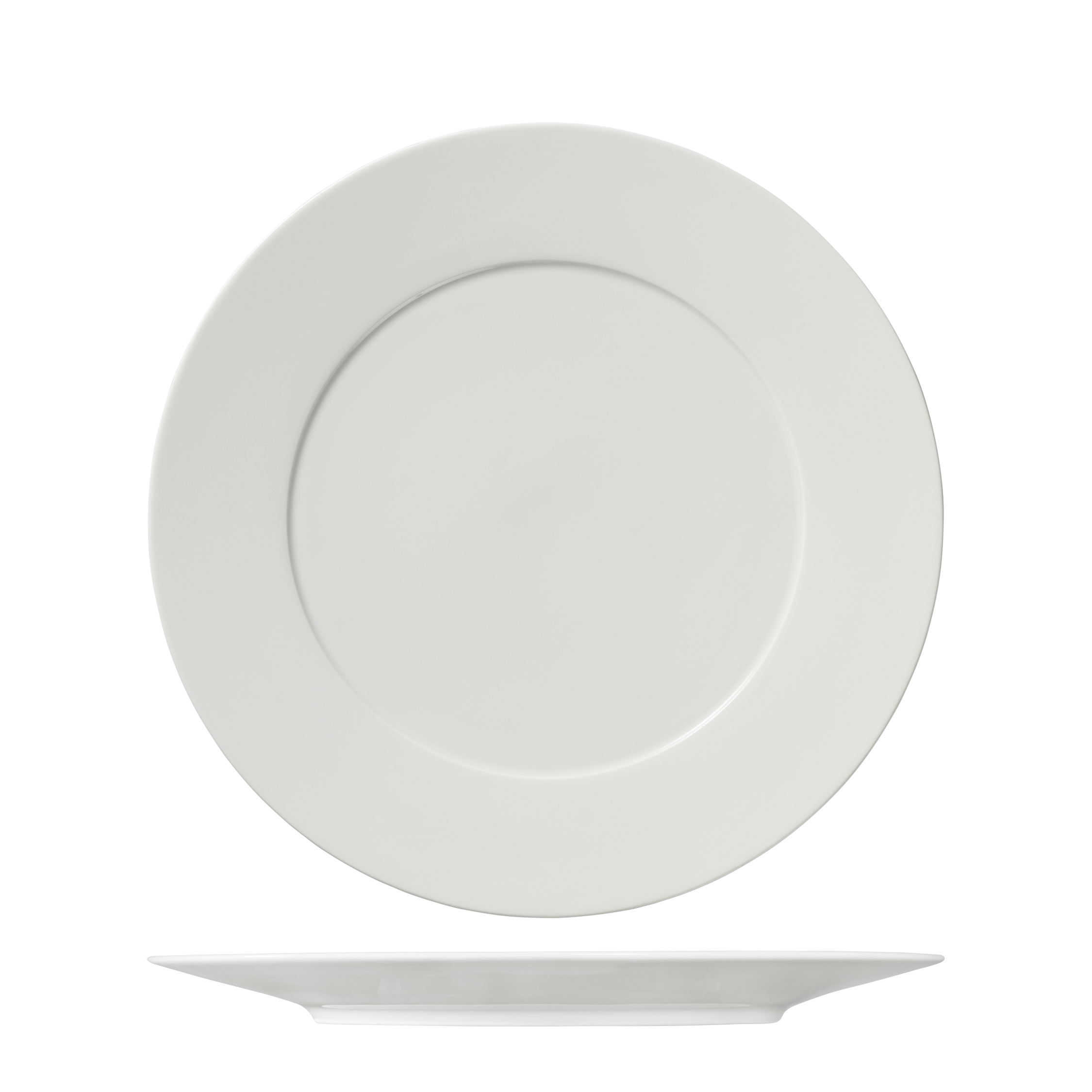 Ariane Serenity Round Plate - Flat Wide Rim (310mm - White)