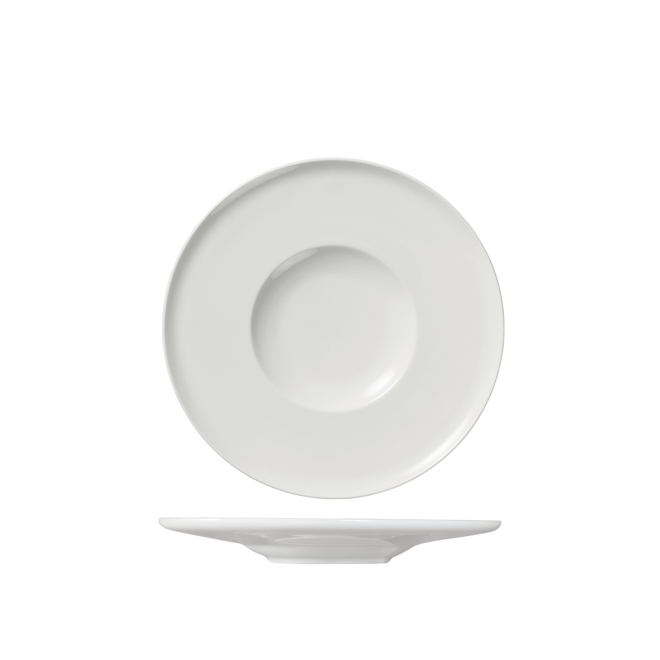 Ariane Serenity Gourmet Plate - Flat Wide Rim (220mm - White)