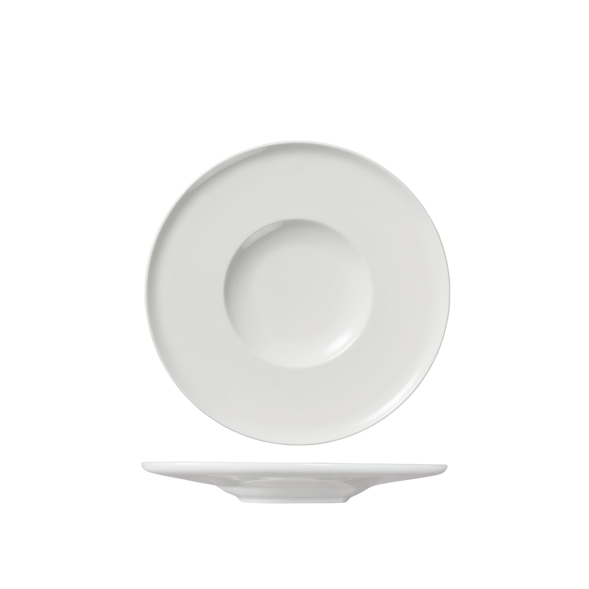 Ariane Serenity Gourmet Plate - Flat Wide Rim (220mm - White)