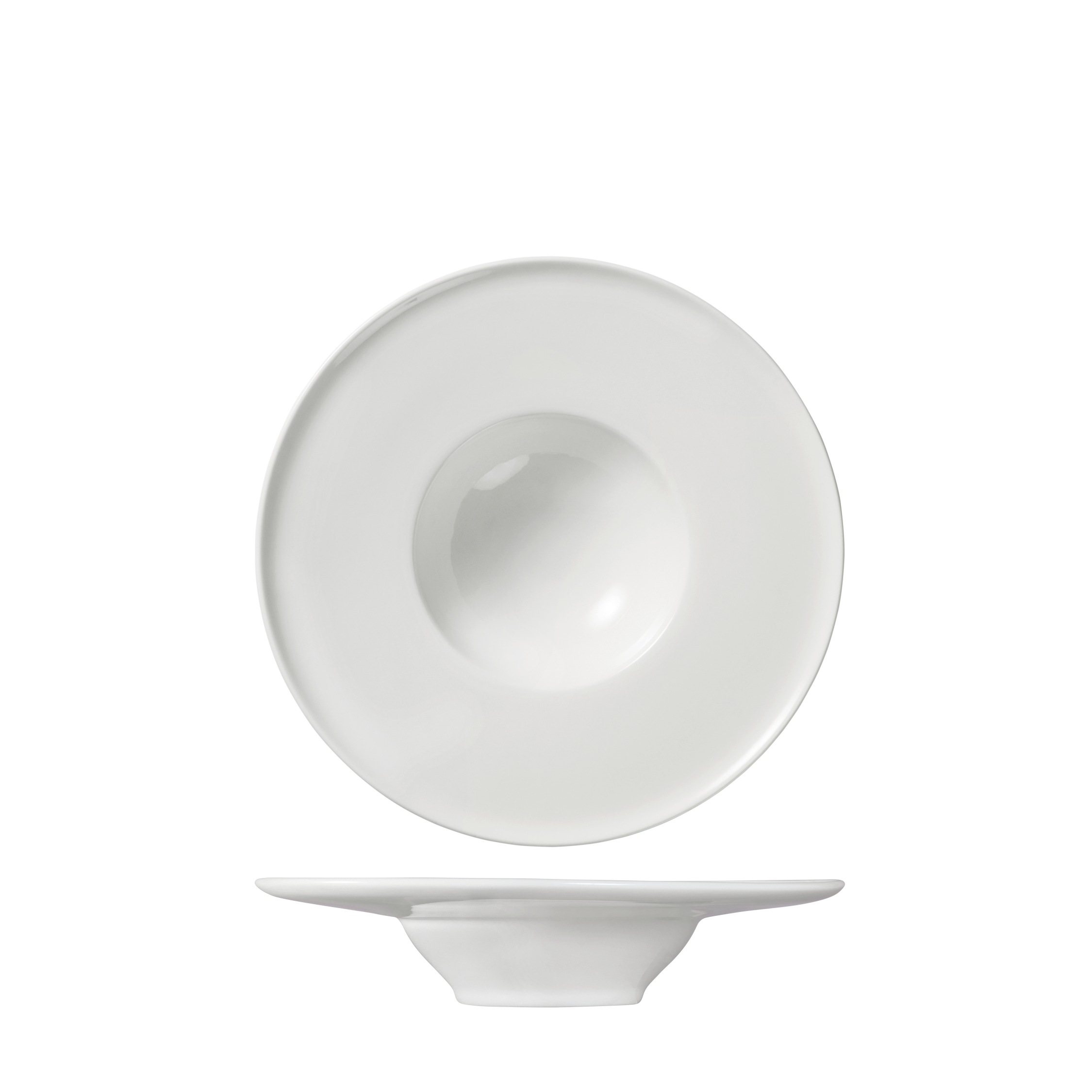 Ariane Serenity Gourmet Bowl - Flat Wide Rim (220mm - White)