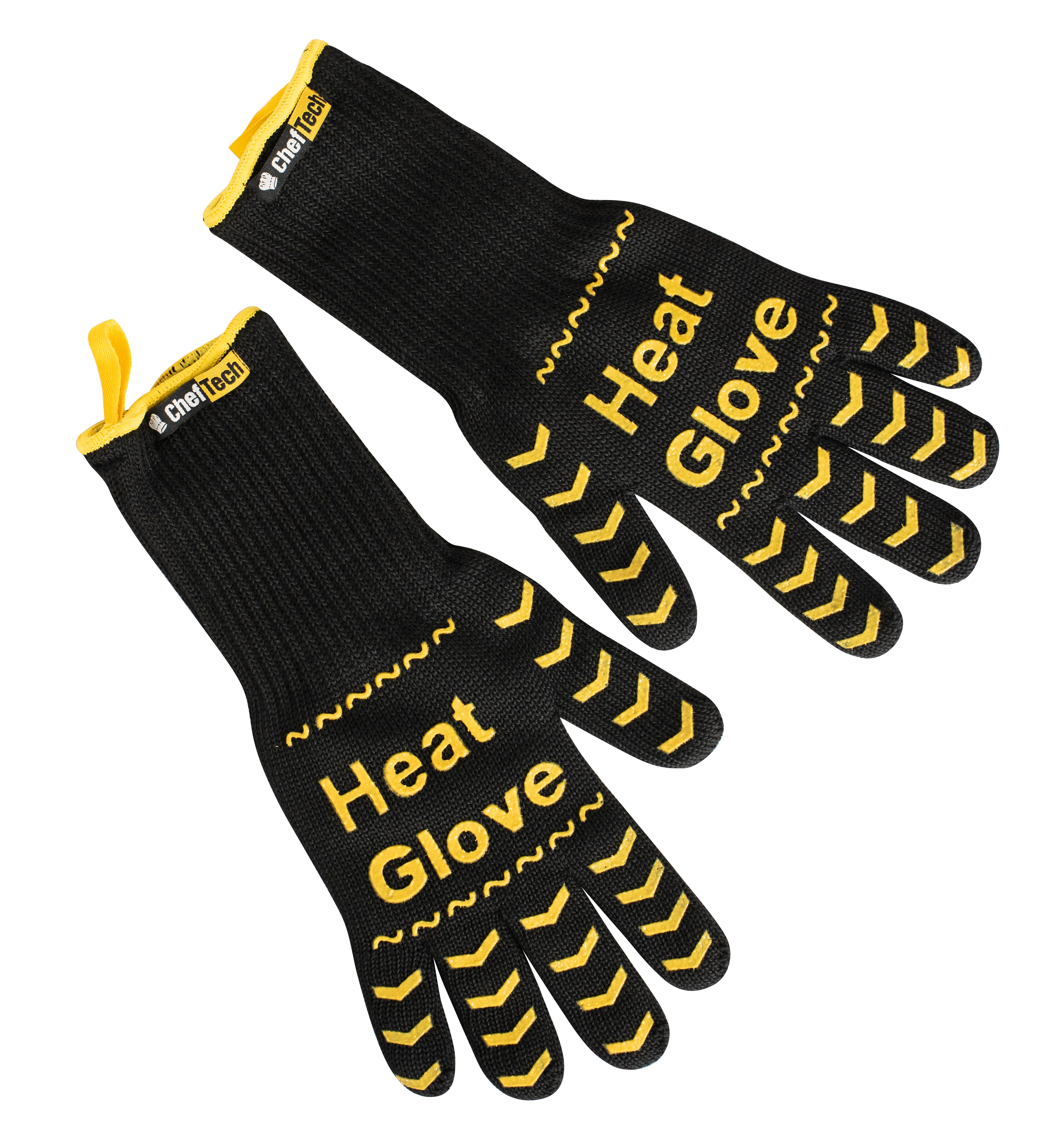 ChefTech Heat Resistant Gloves Black and Yellow (Pair)