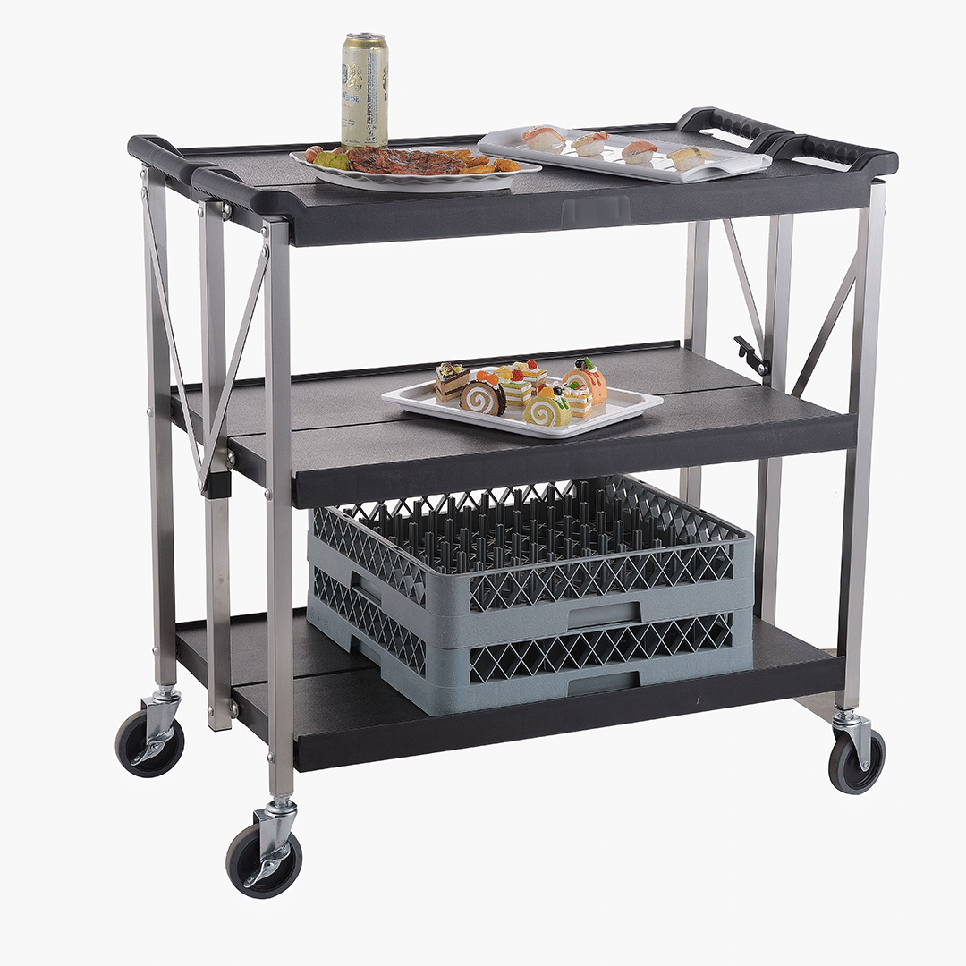 KH Classik Chef Foldable Trolley Large Black 930 x 510 x 930mm