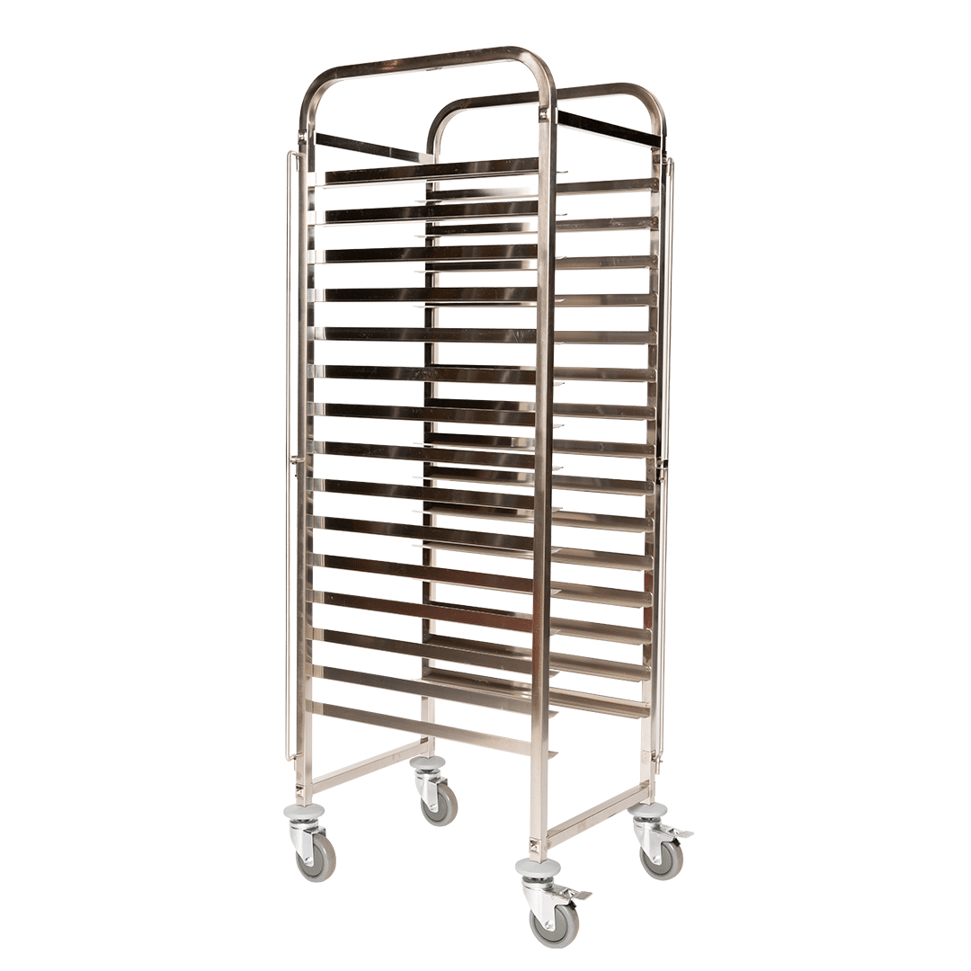 KH Classik Chef 15 Tier Bakers Trolley. Suits 600 x 400mm Trays S/Steel