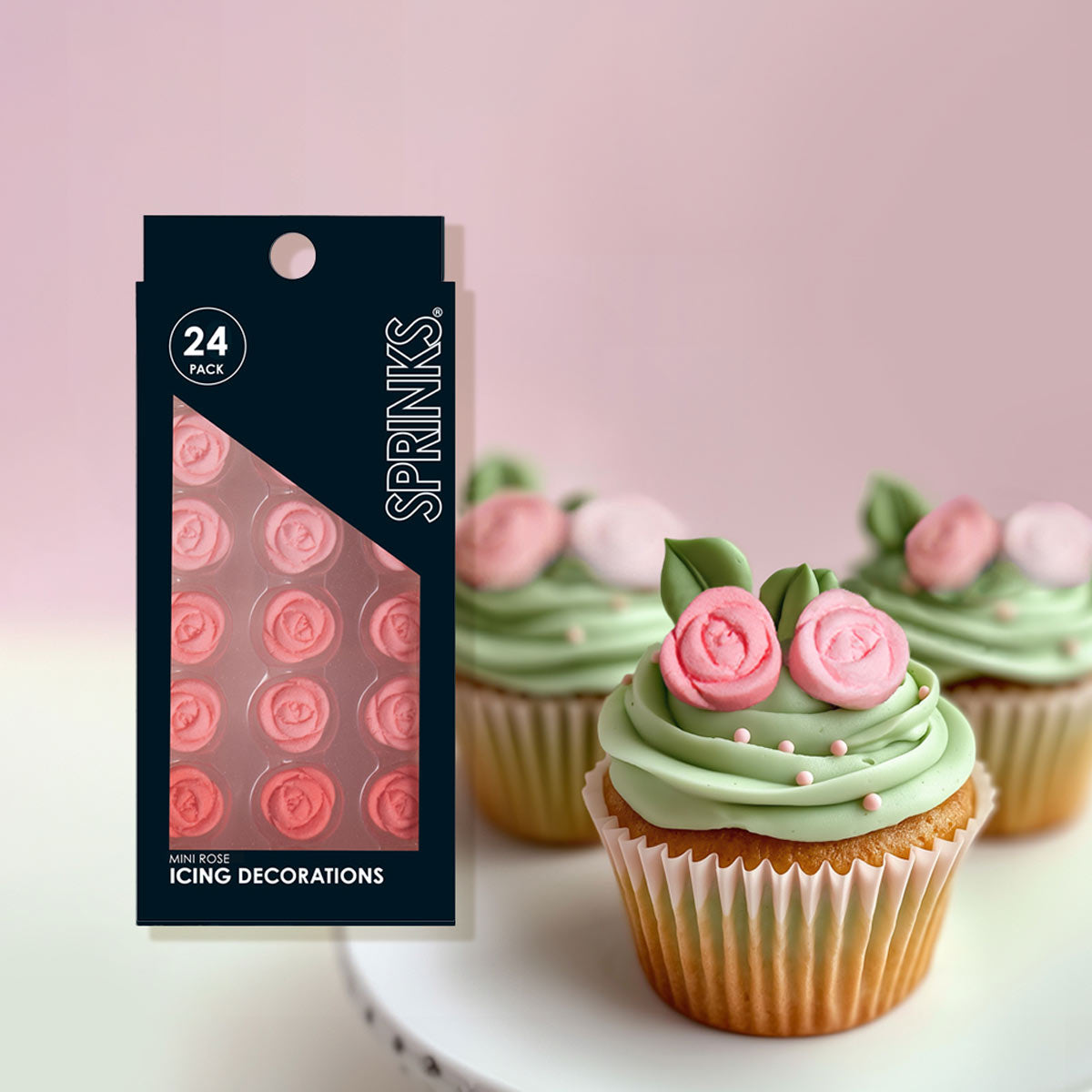 Sprinks Icing Decorations Mini Roses 24 Piece