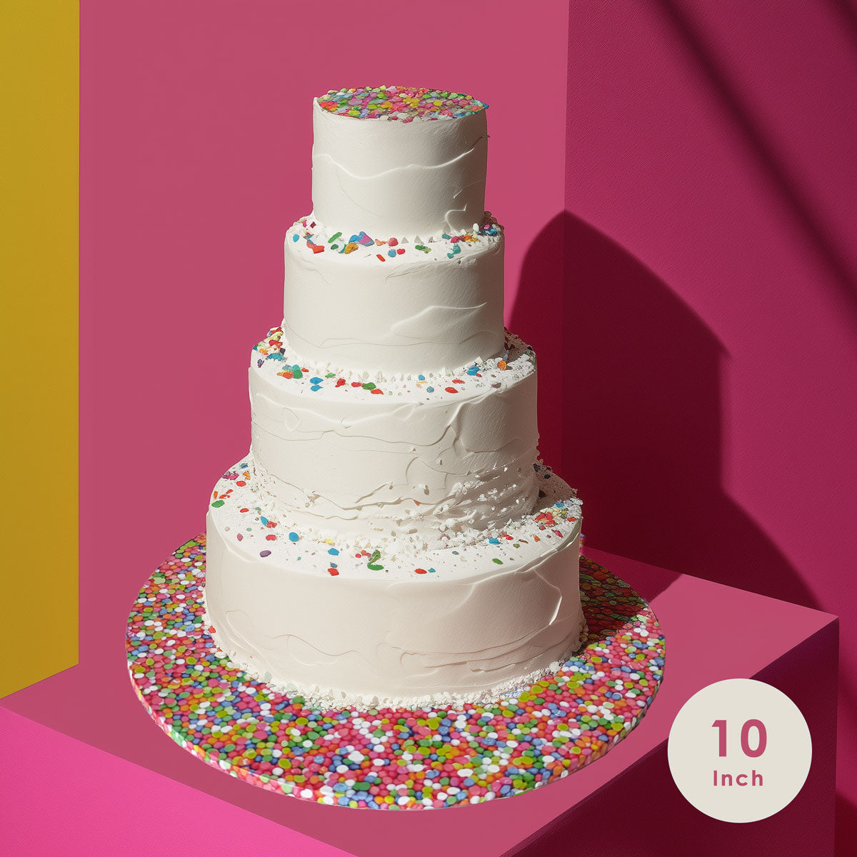Bake Group Food Presentation Board Round Sprinkles 10in