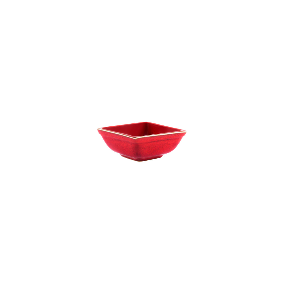 Tablekraft Artistica Reactive Red Square Sauce Dish 80mm