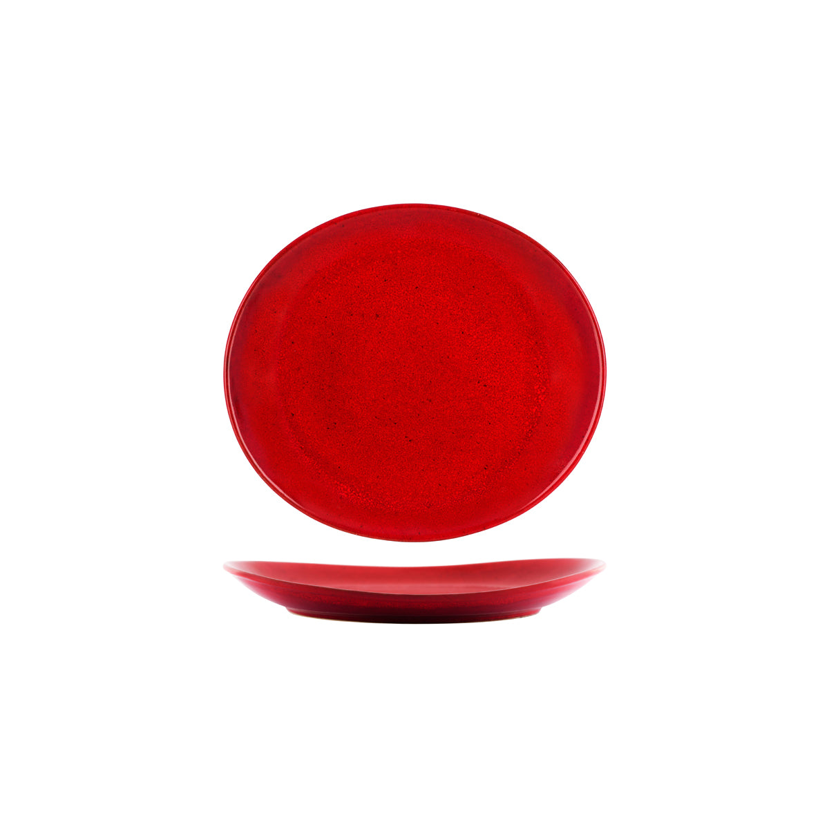 Tablekraft Artistica Reactive Red Oval Plate 210x190mm