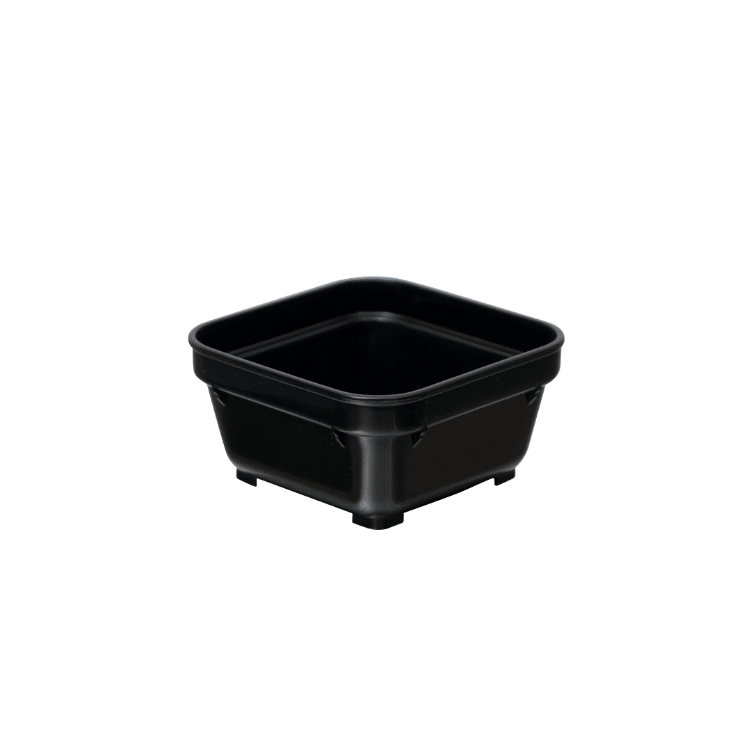 KH Healthcare Square Bowl 100mm Black PP (#19)