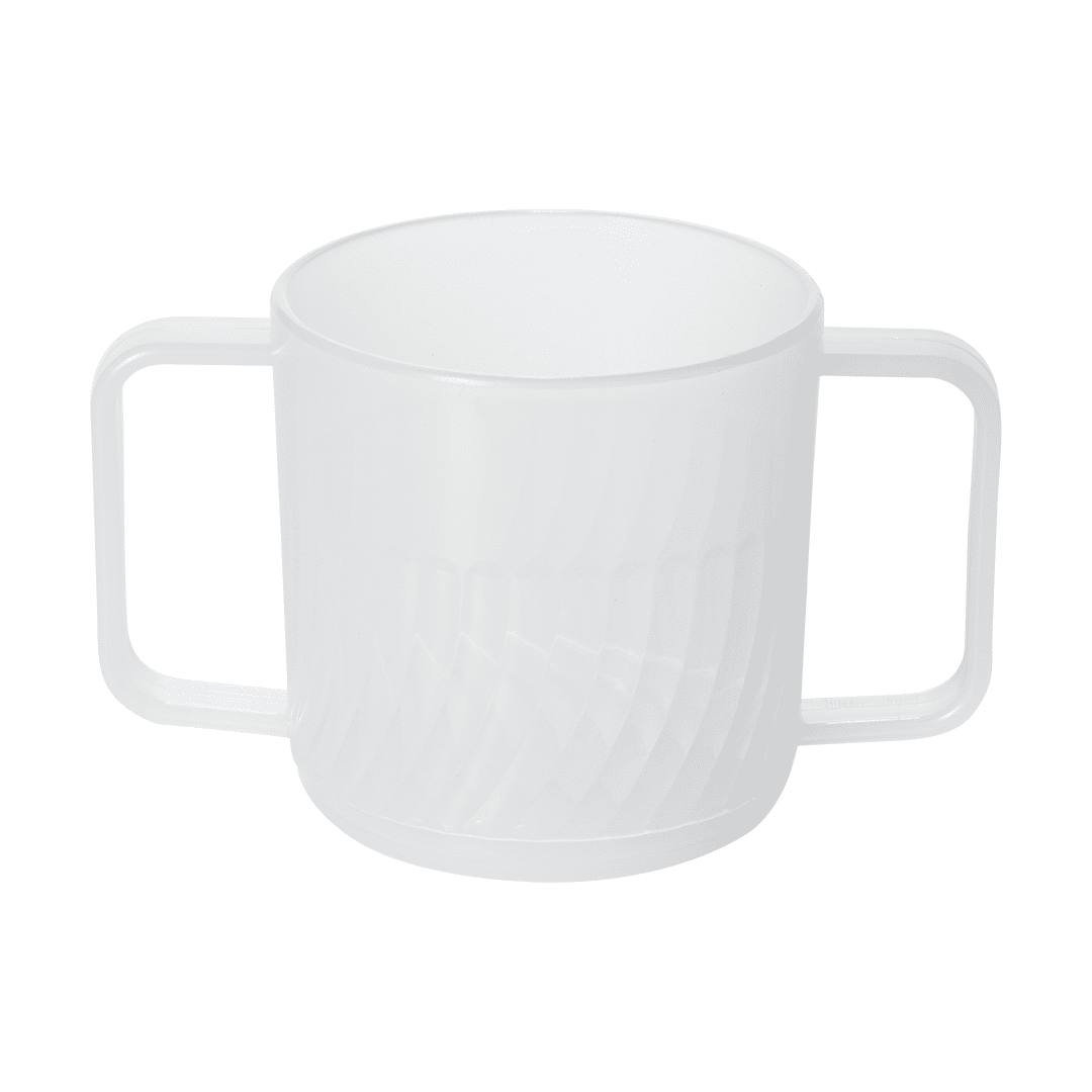 KH Healthcare Clear Double Handle Mug 250mL #29 Polypropylene