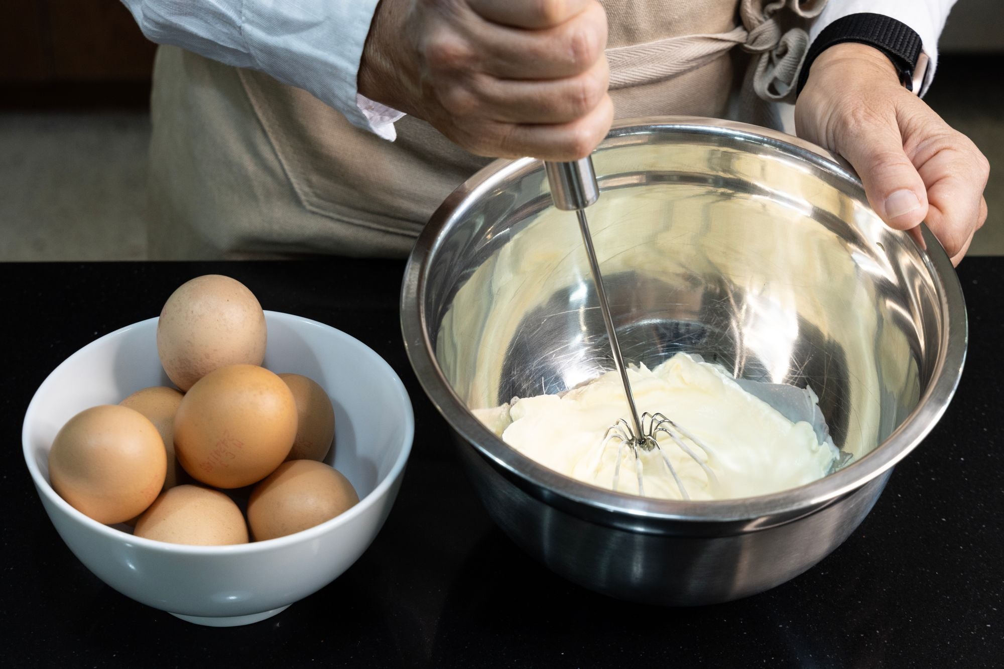 Cuisena Stainless Steel Semi Auto Whisk - 25.5cm