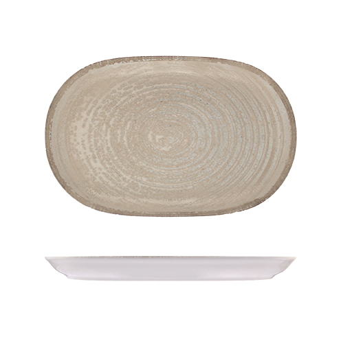 ID Fine Mocha Oval Coupe Platter (330mm 210mm)